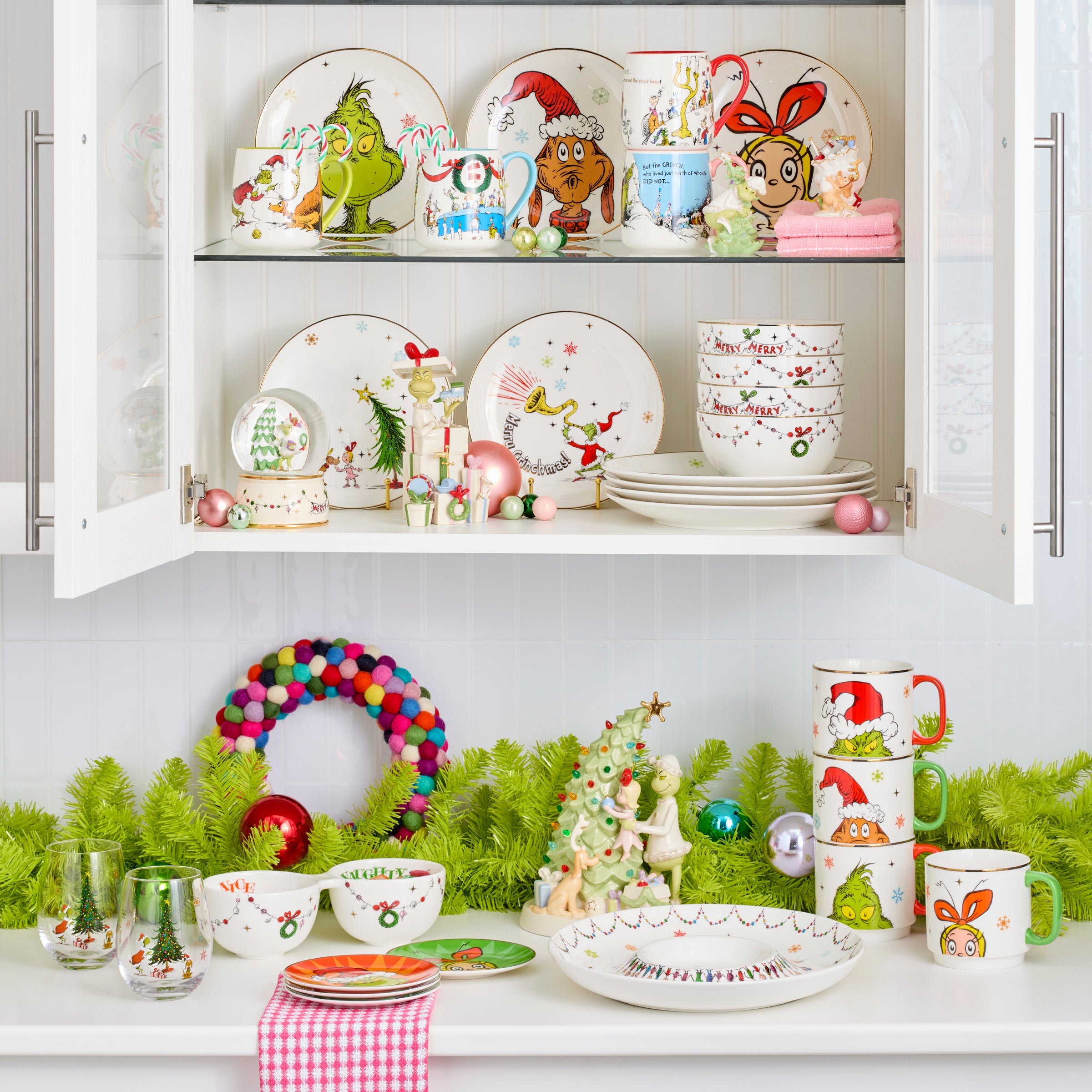 Merry Grinchmas Glass Tumblers - Set Of 4