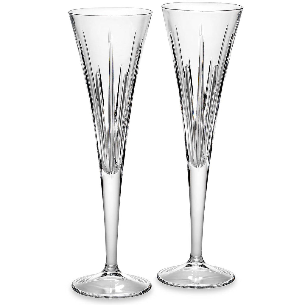 "Soho Crystal Toasting Flutes, Set of 2"