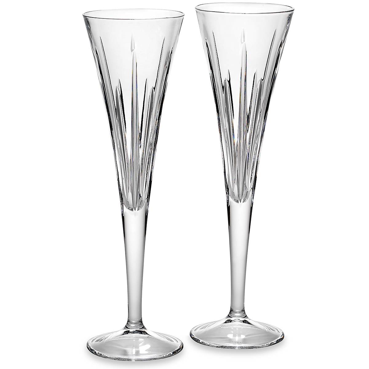"Soho Crystal Toasting Flutes, Set of 2"