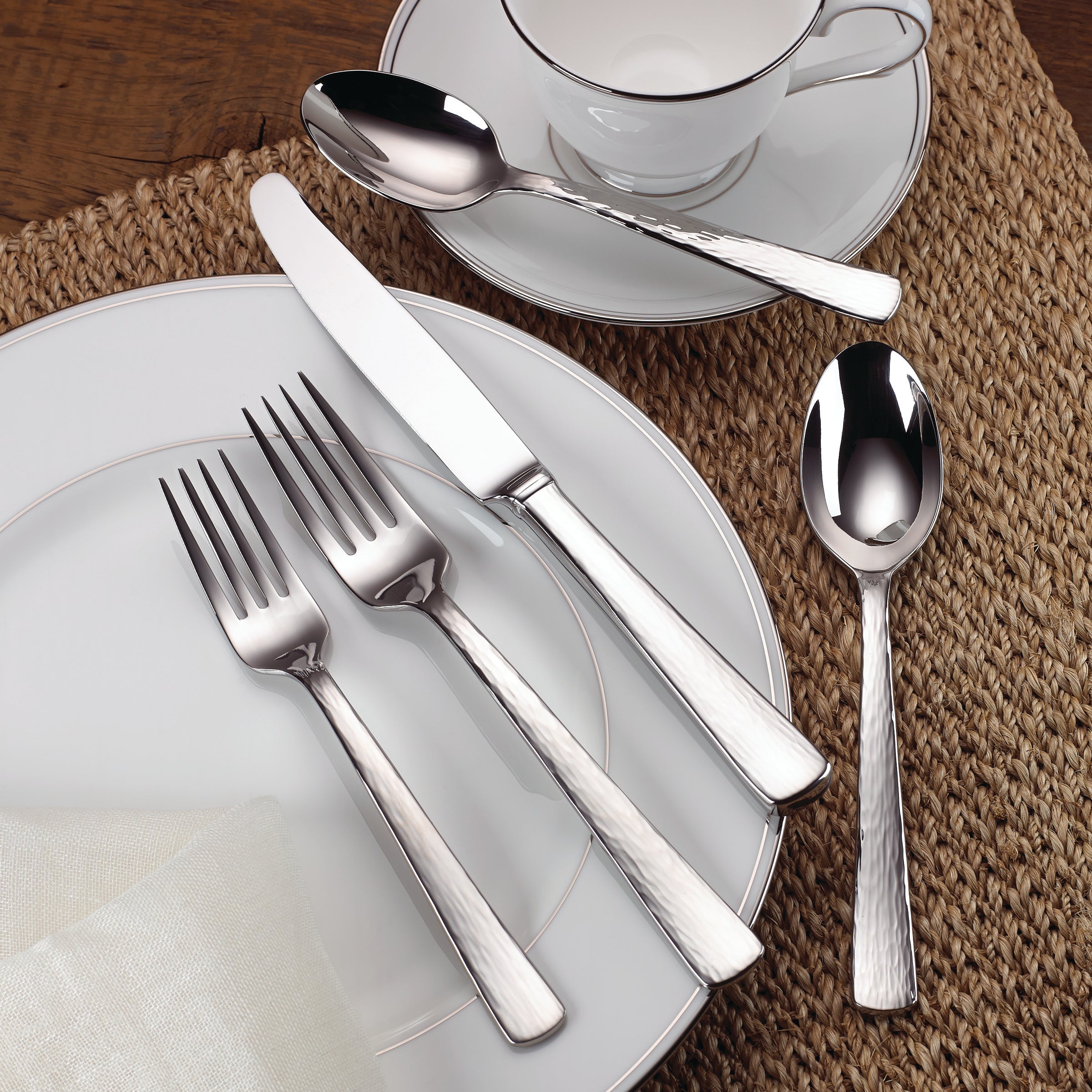 Silver Echo 5 Piece Place Setting