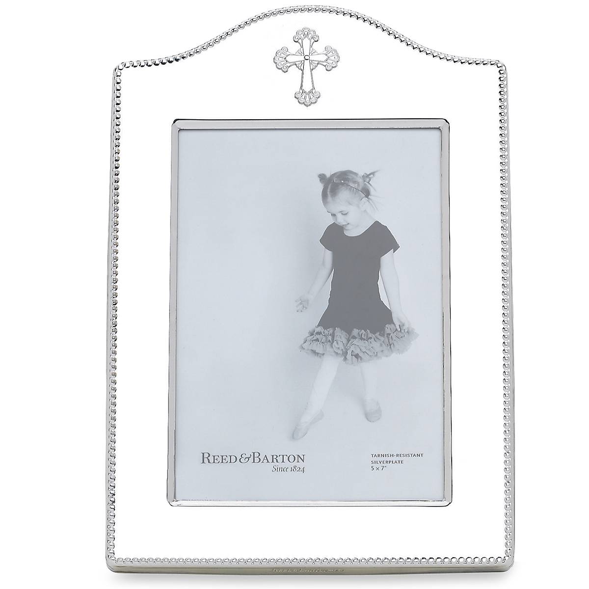 "Abbey Cross Silverplate 5"" x 7"" Frame"