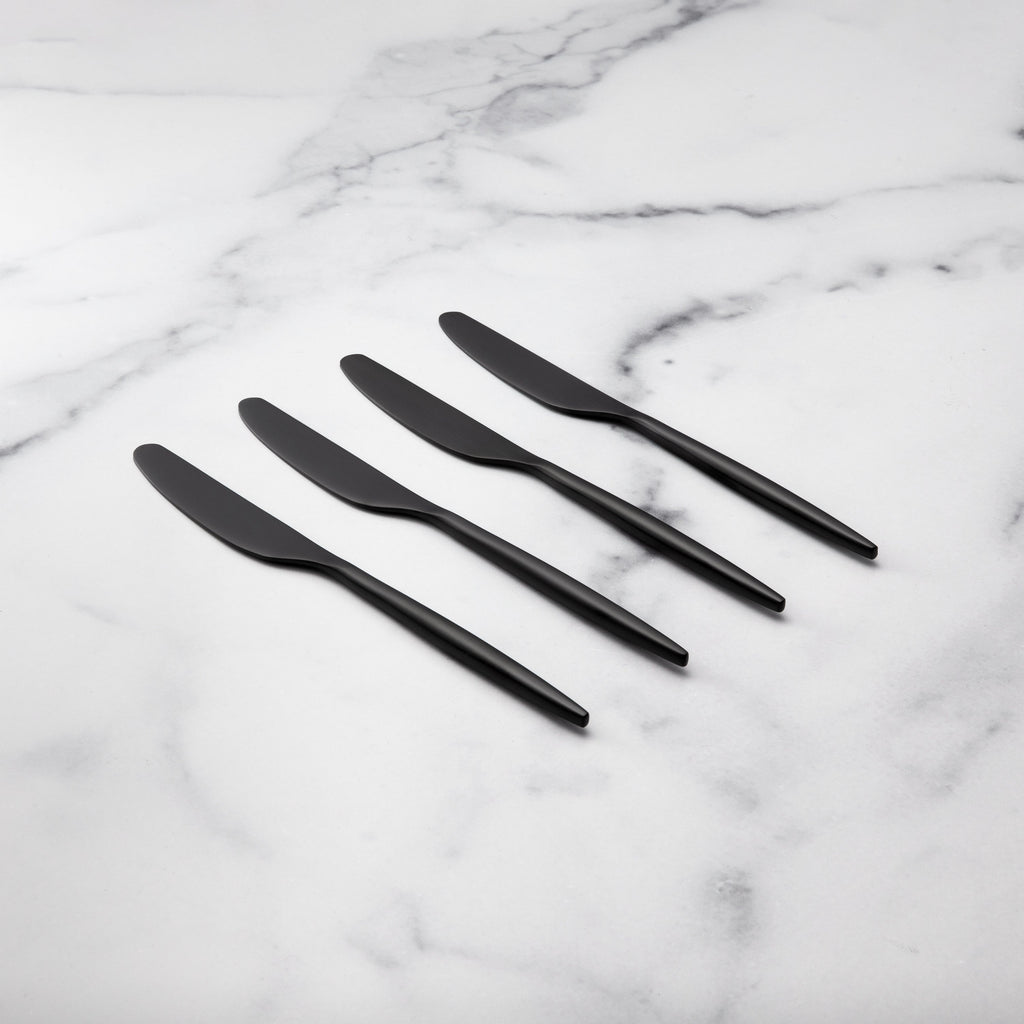 Gaze Black Satin Spreader - Set of 4