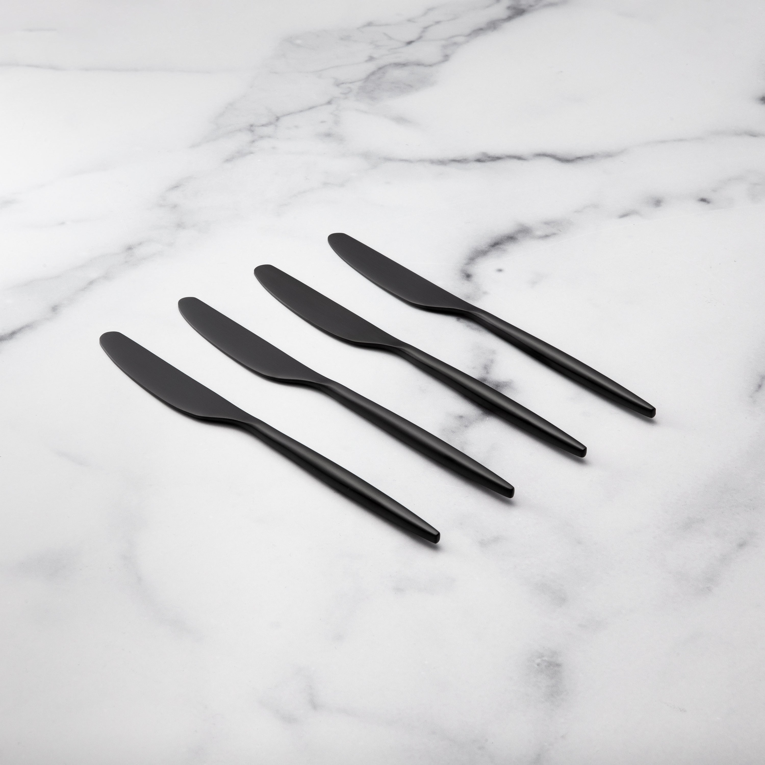 Gaze Black Satin Spreader - Set of 4