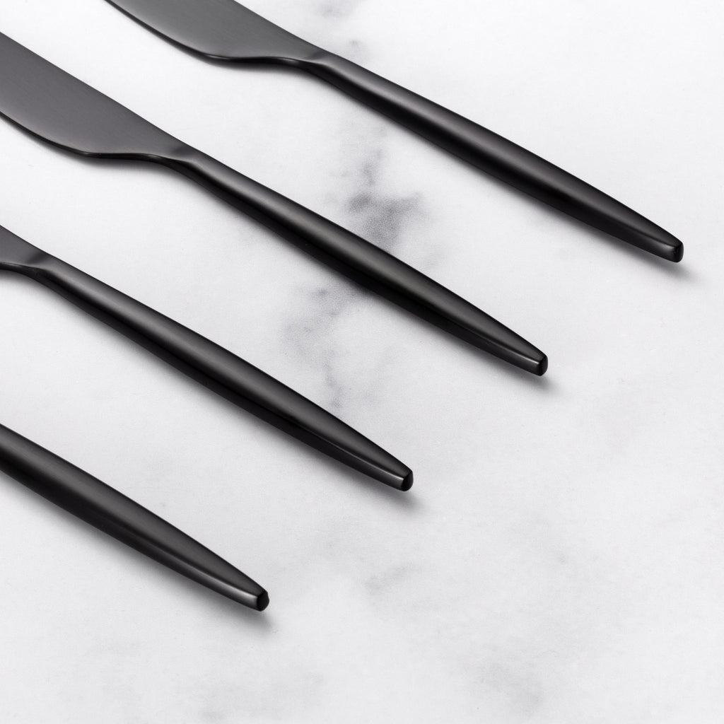 Gaze Black Satin Spreader - Set of 4