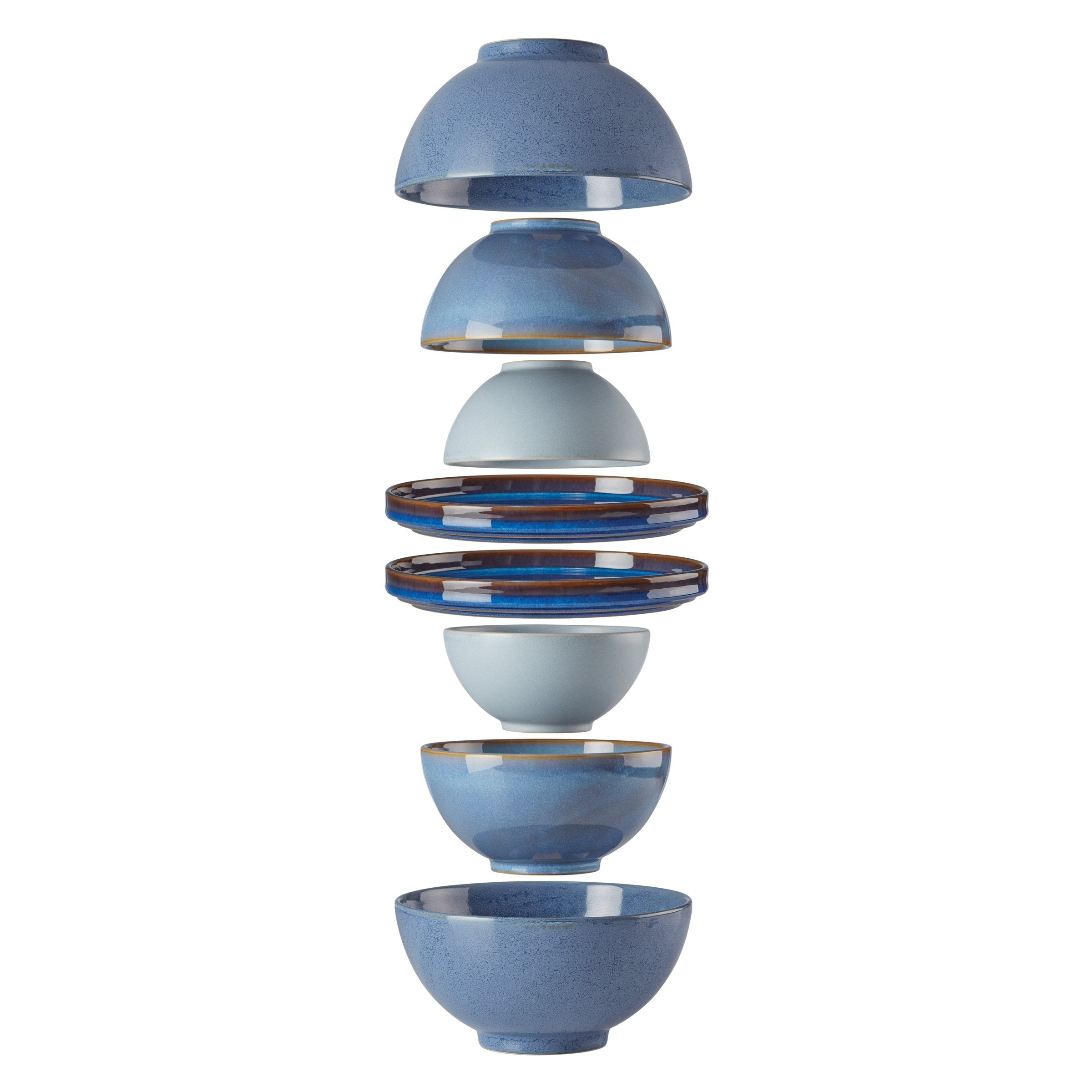 Luna Blue 8-Piece Dinnerware Set
