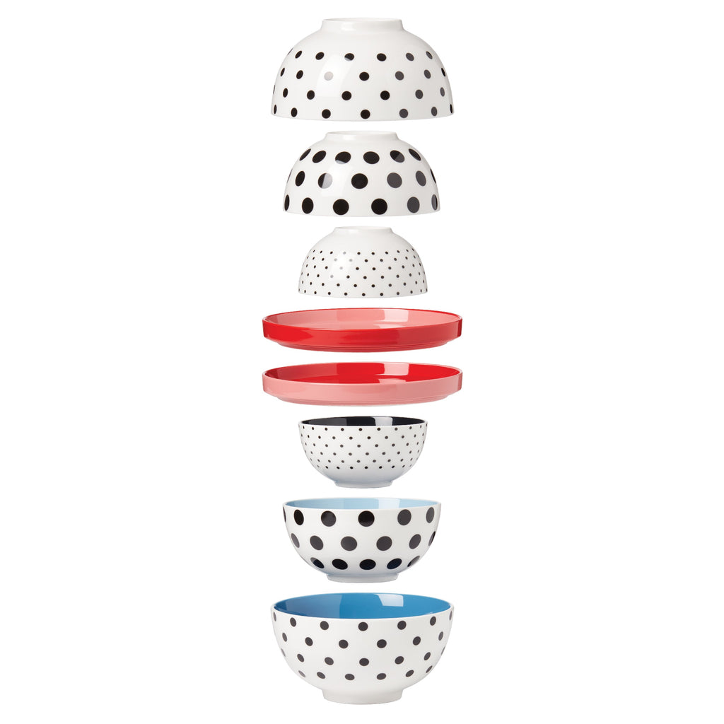 On The Spot 8-Piece Nesting Dinnerware Set