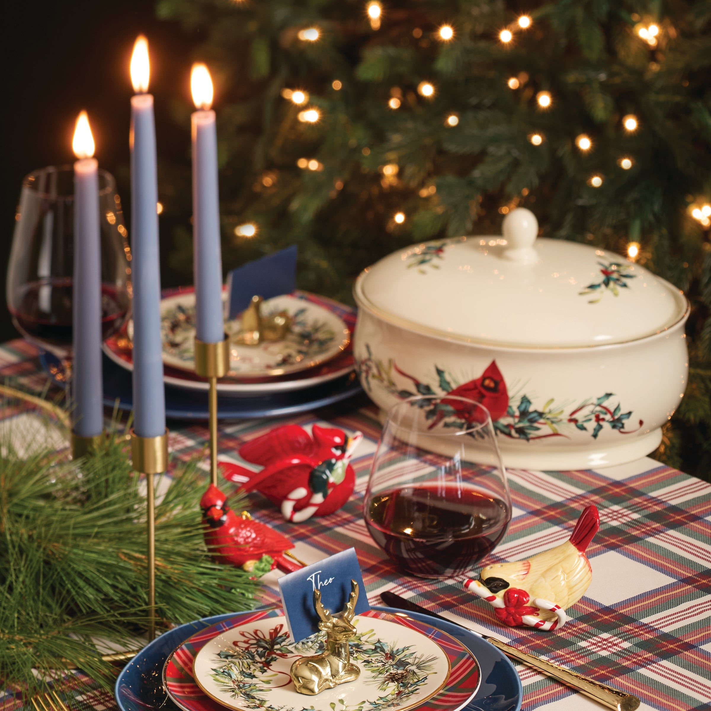 "Dipped 12"" Taper Candle Pair - Heron"