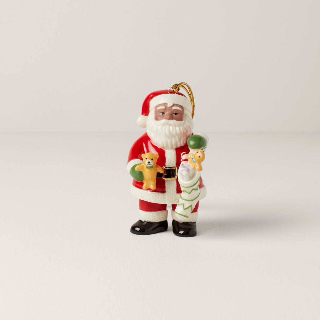 African American Santa Stocking Ornament
