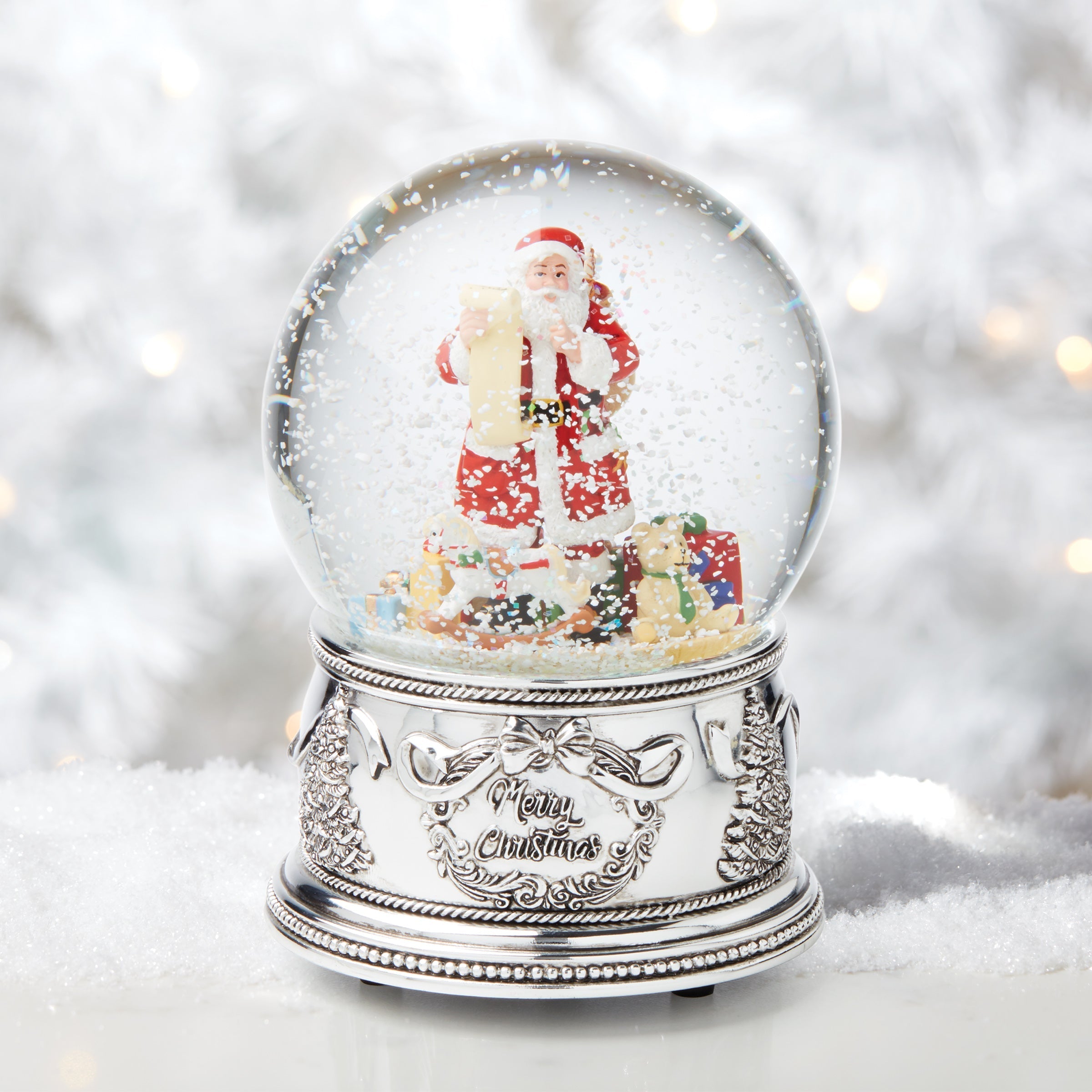 Winter Traditions Santa Snow Globe