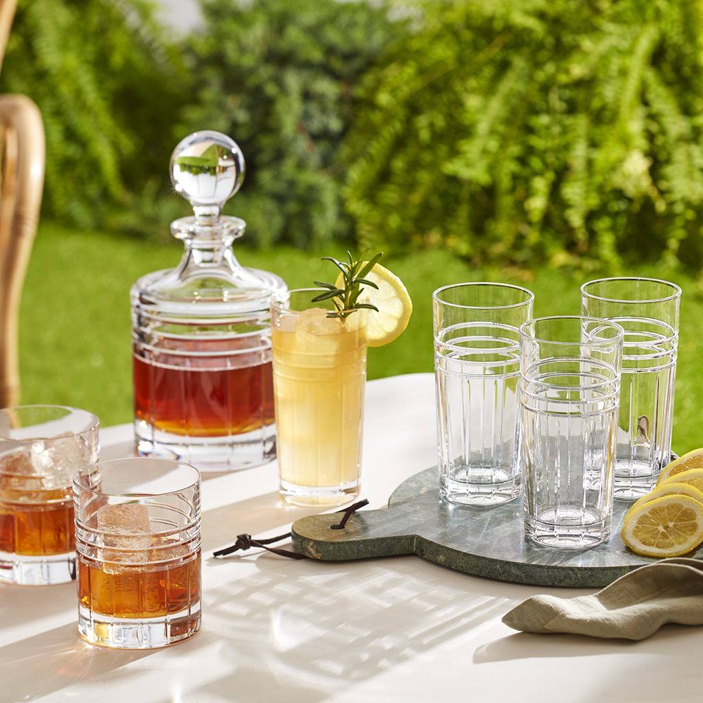Tempo Crystal Double Old Fashion Glasses - Set Of 4