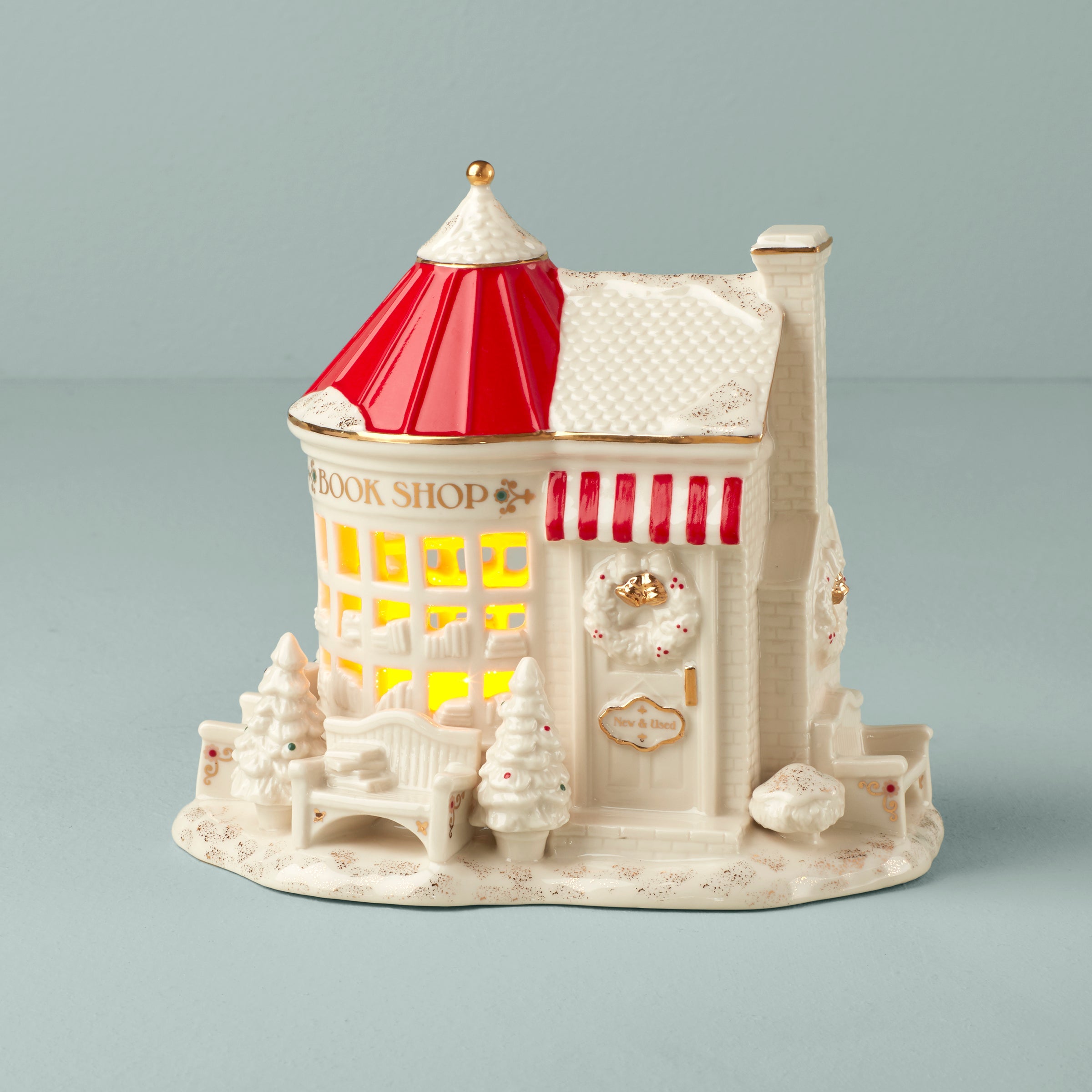 Mistletoe Park Book Store Figurine