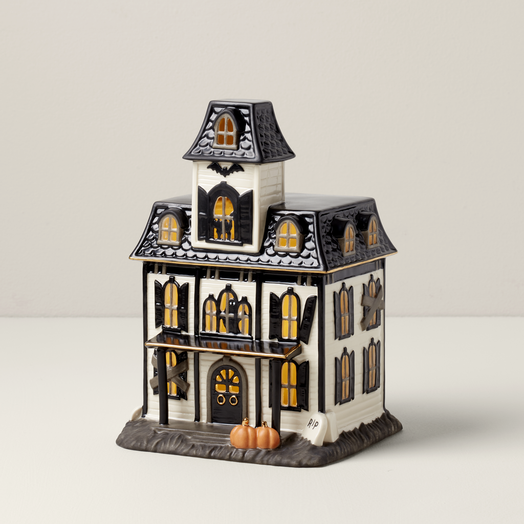 Vintage Halloween Lit House Figurine