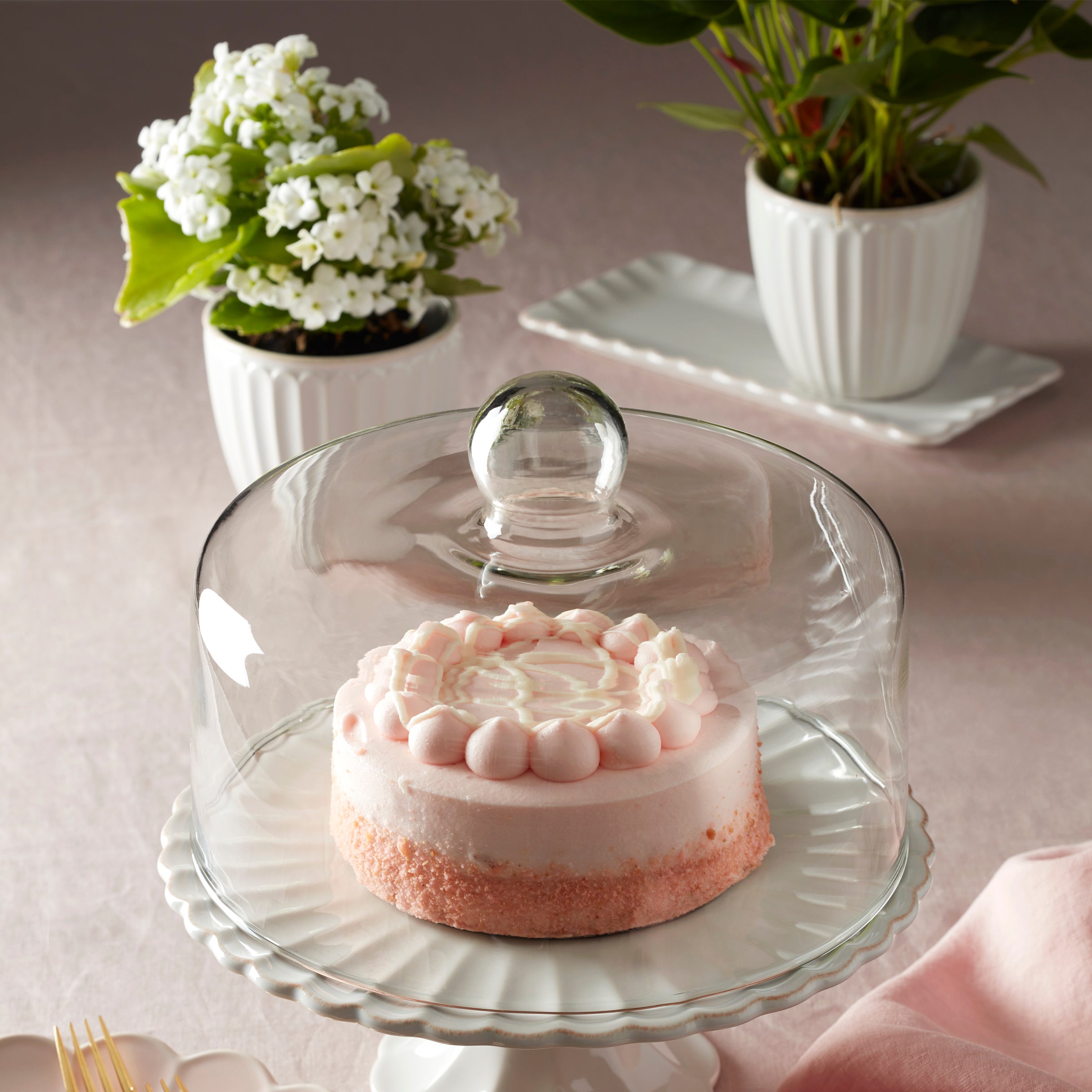 French Perle Scallop 3-Piece Herb Pot Set