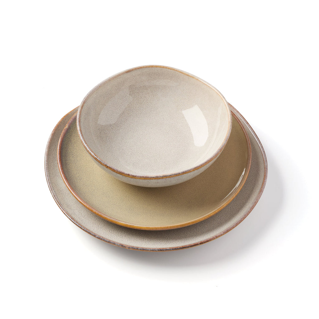 Organic Shades Oatmeal 12-Piece Dinnerware Set
