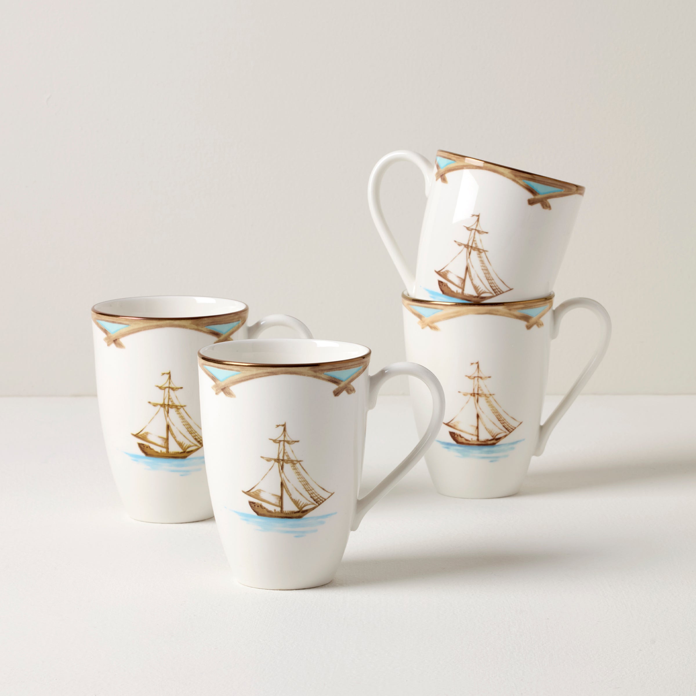 British Colonial Tradewind Mugs - Set of 4