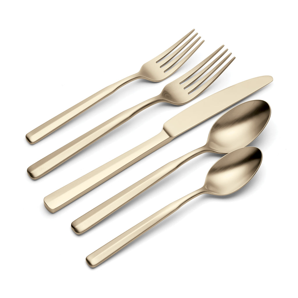 Ryder Champagne Satin 20 Piece Flatware Set
