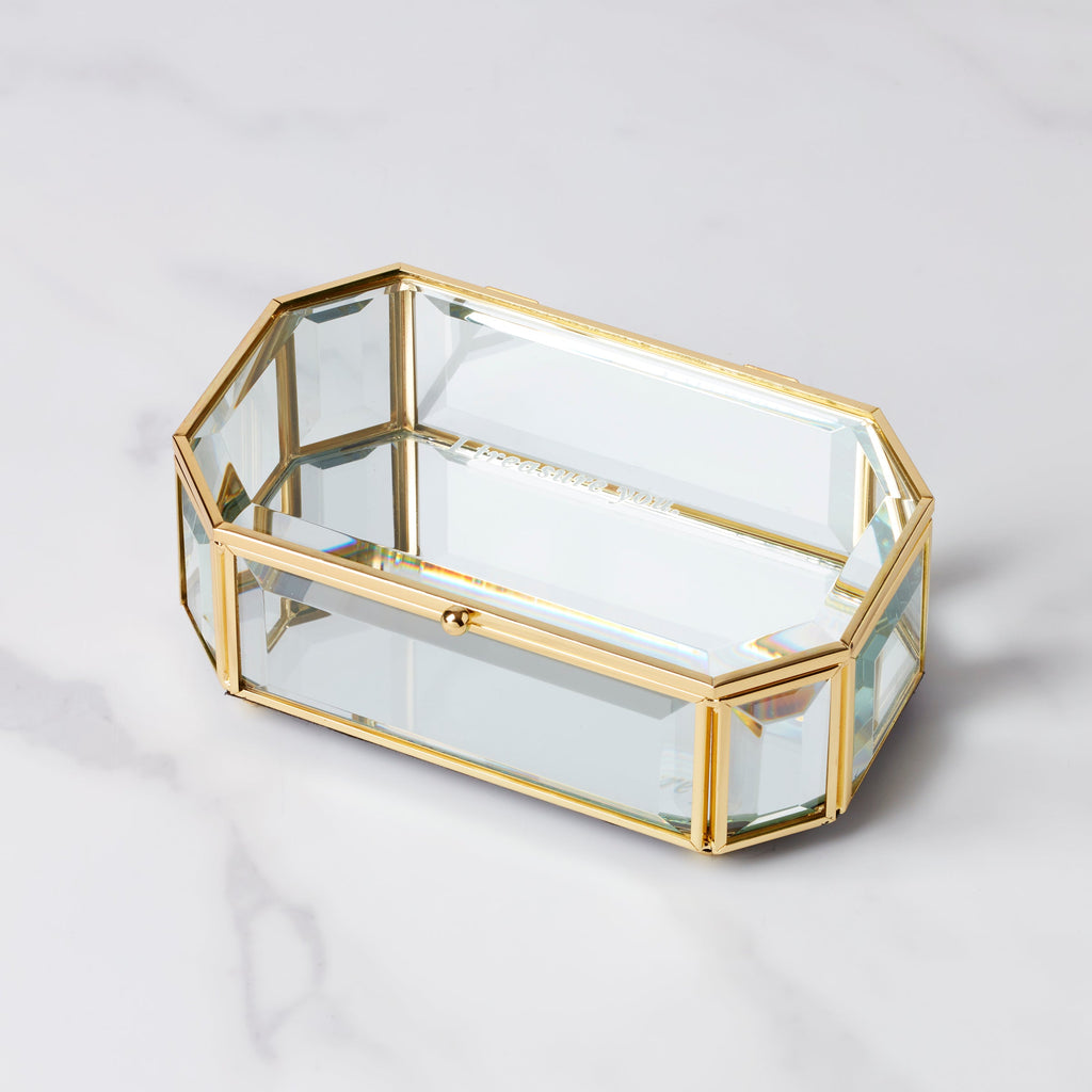 """I Treasure You"" Clear Jewelry Box"