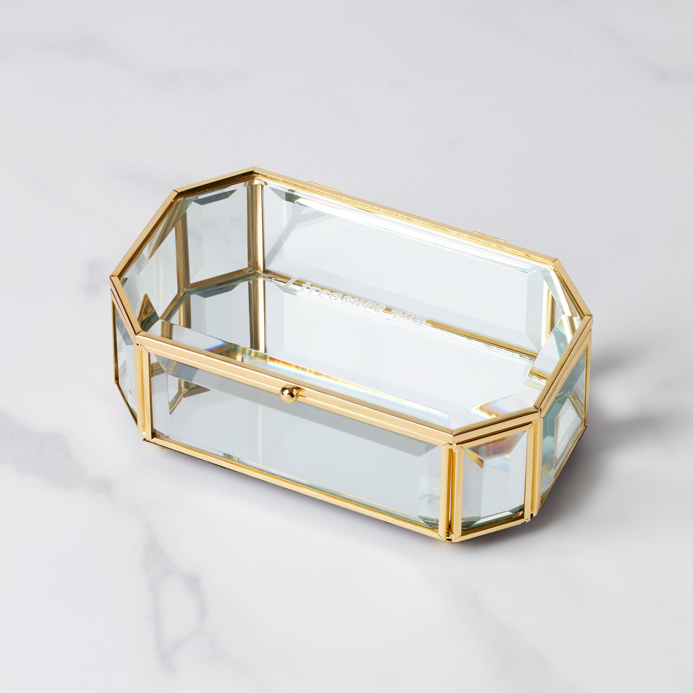 """I Treasure You"" Clear Jewelry Box"
