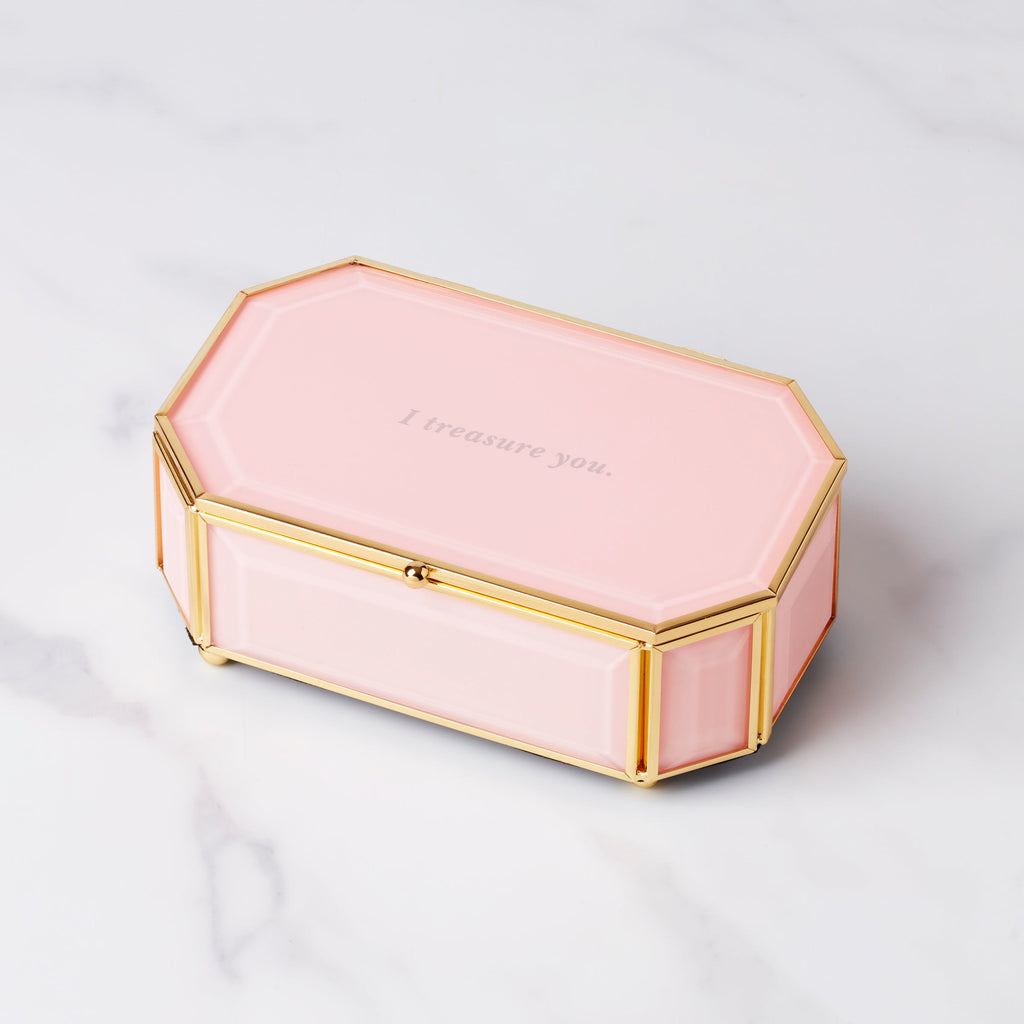 """I Treasure You"" Pink Jewelry Box"