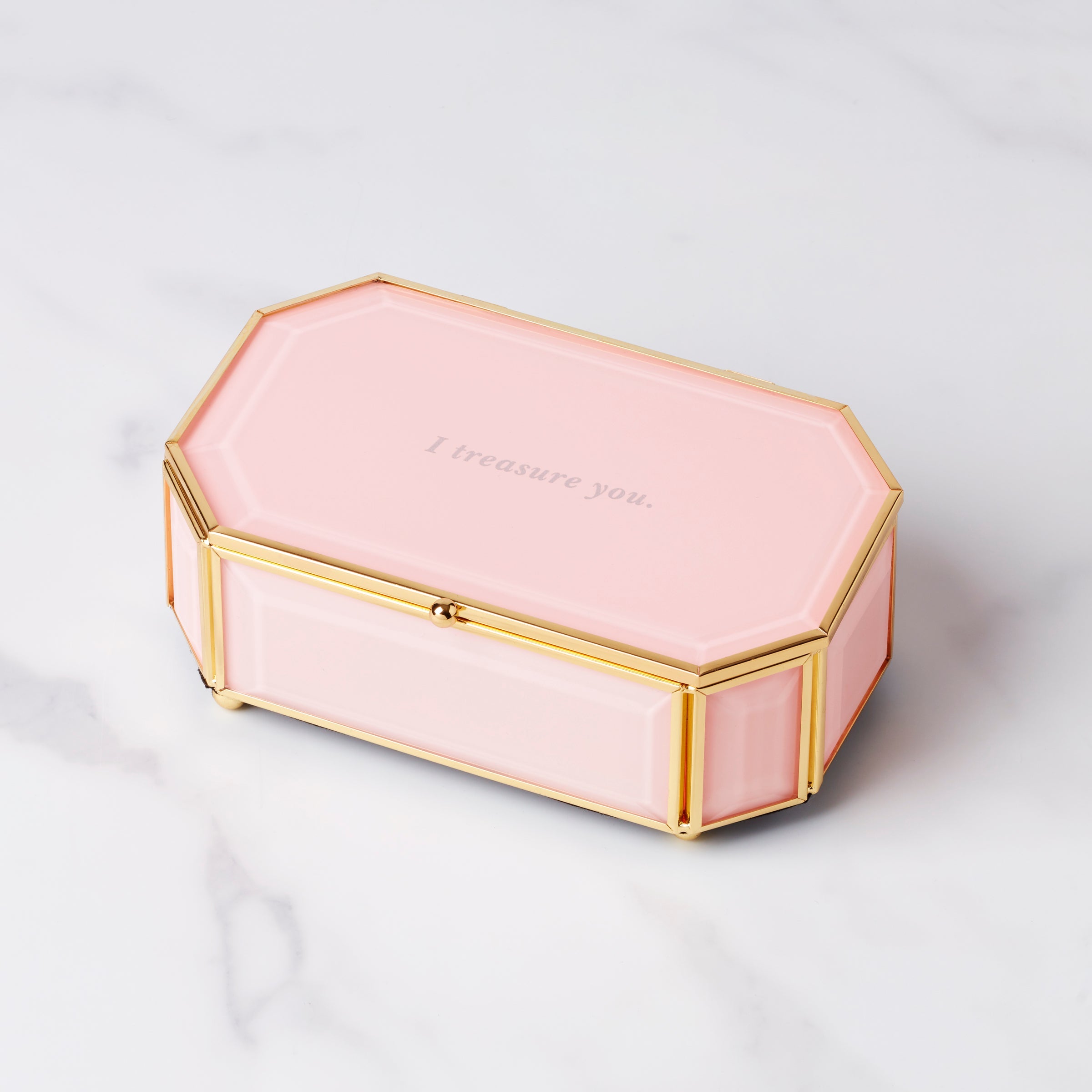 """I Treasure You"" Pink Jewelry Box"