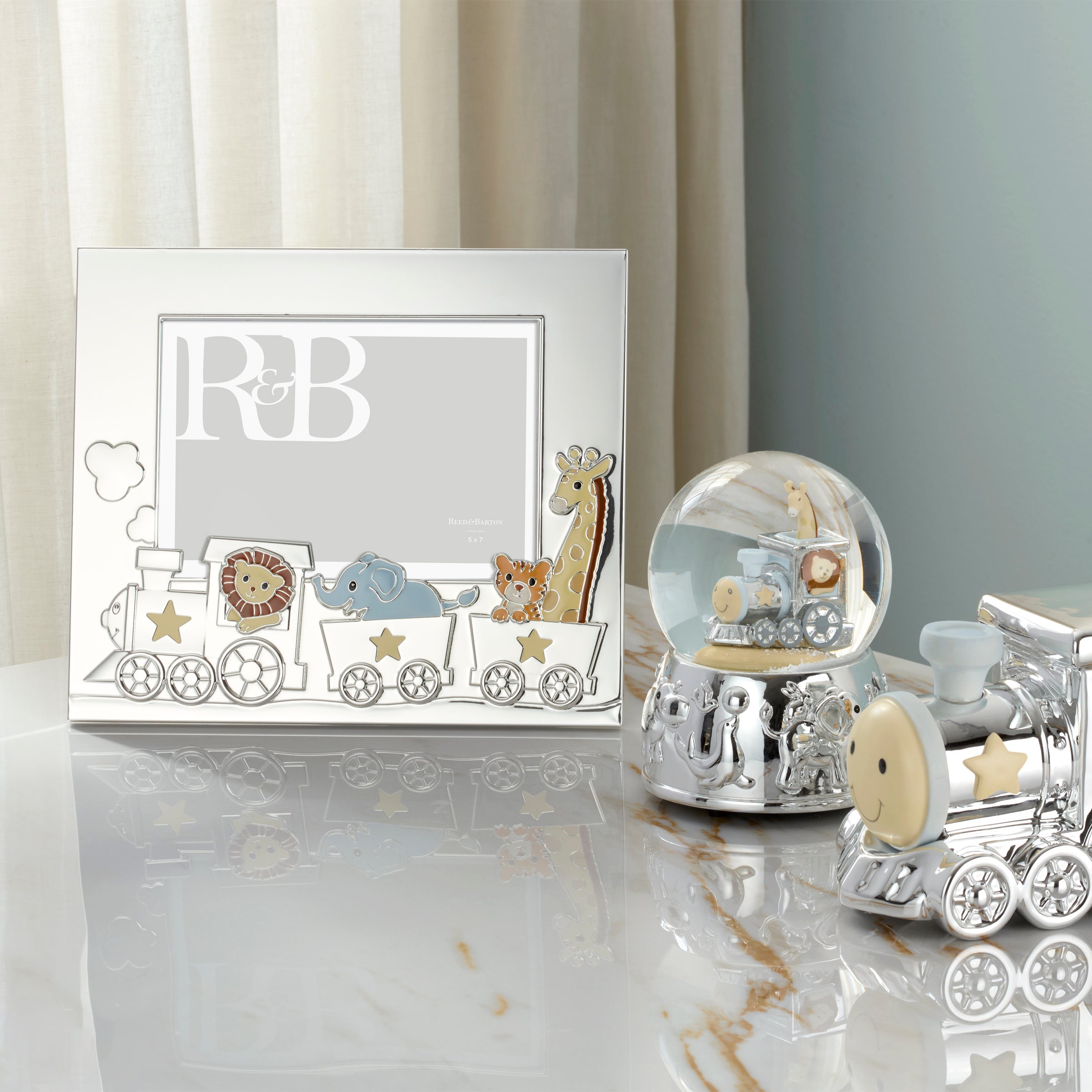 "Animal Train Silverplate 5"" X 7"" Frame"