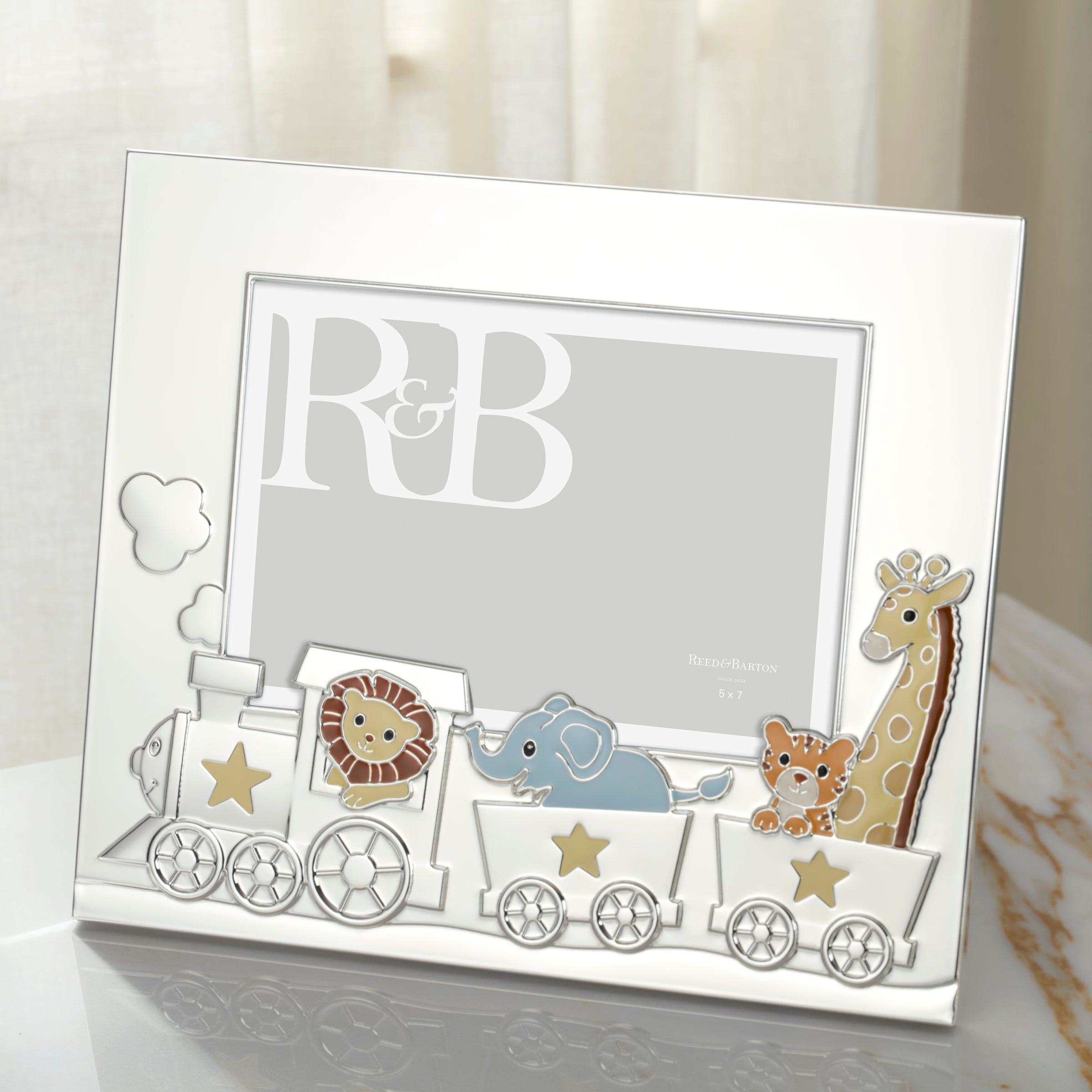 "Animal Train Silverplate 5"" X 7"" Frame"