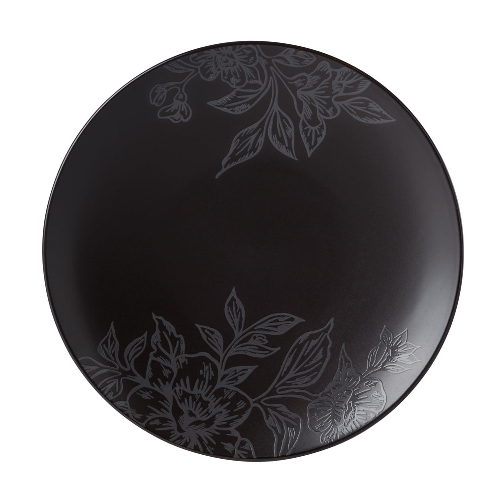 Roseto Charcoal 12-Piece Dinnerware Set