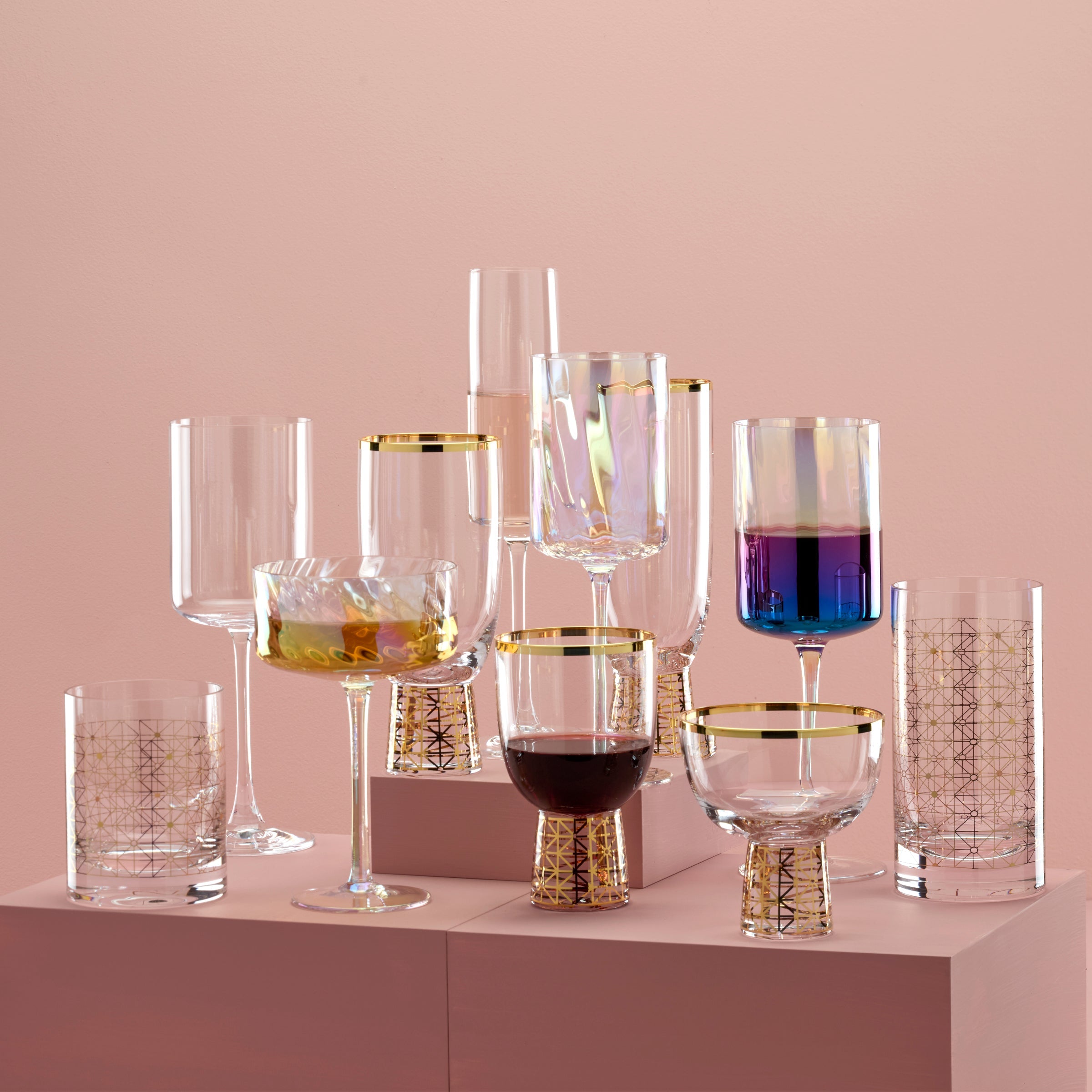 Tuscany Classics Gold Frost Flute Glasses - Set Of 4
