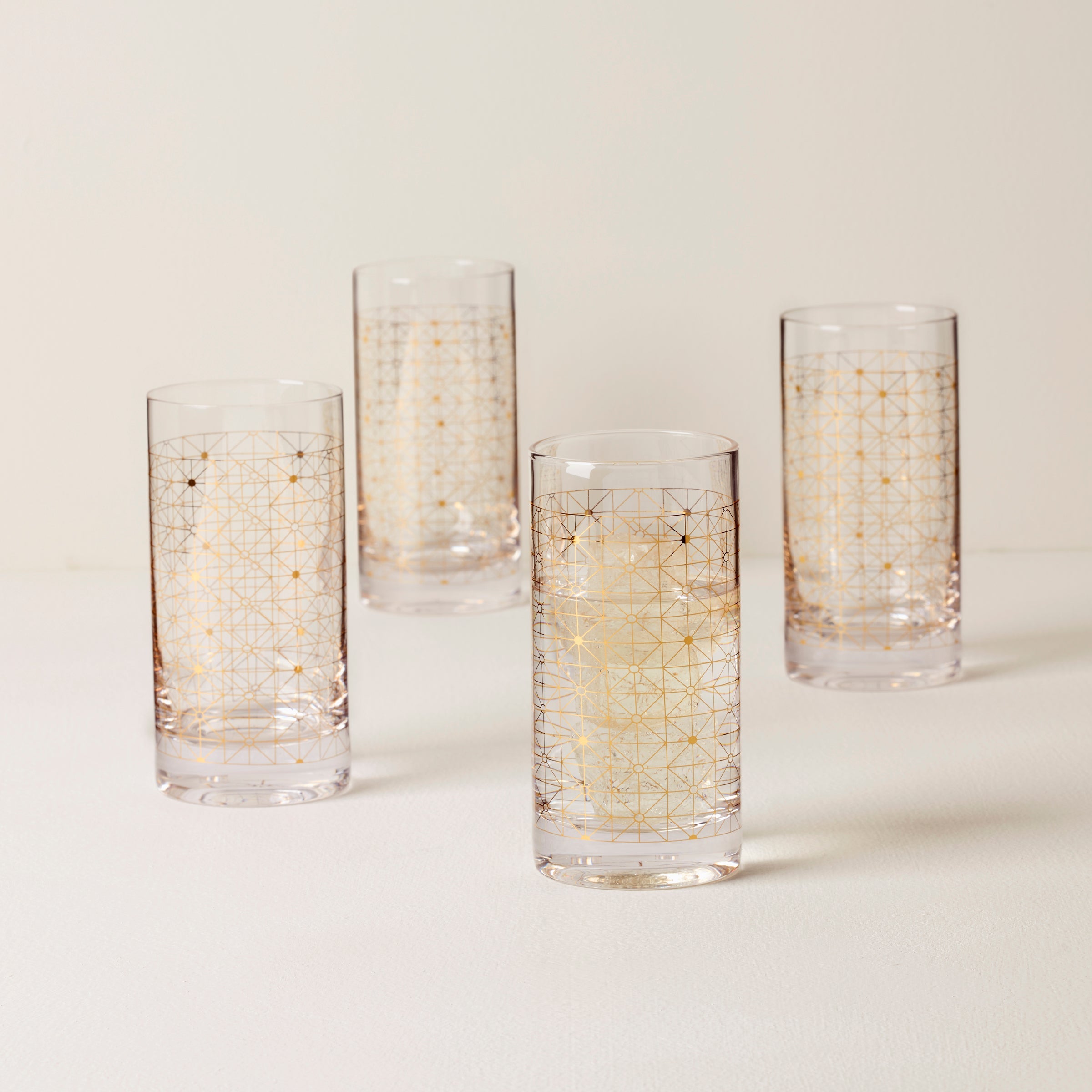 Tuscany Classics Gold Dust Highball Glasses - Set Of 4