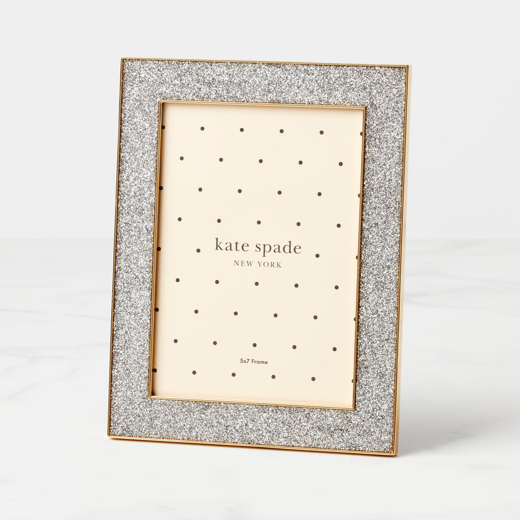 "Sitting Pretty 5"" X 7"" Silver Glitter Frame"