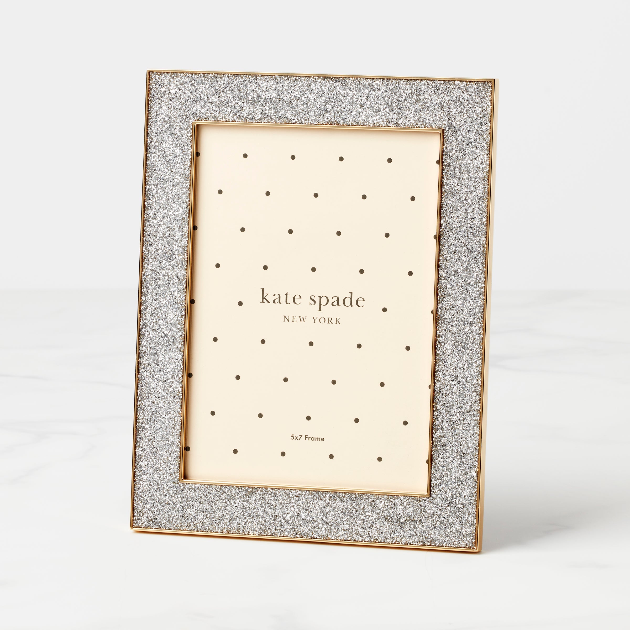 "Sitting Pretty 5"" X 7"" Silver Glitter Frame"
