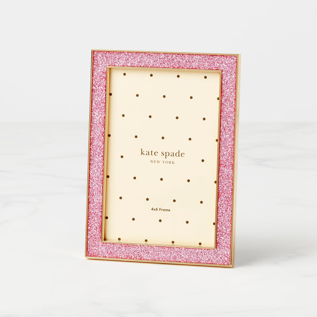 "Sitting Pretty 4"" X 6"" Pink Glitter Frame"