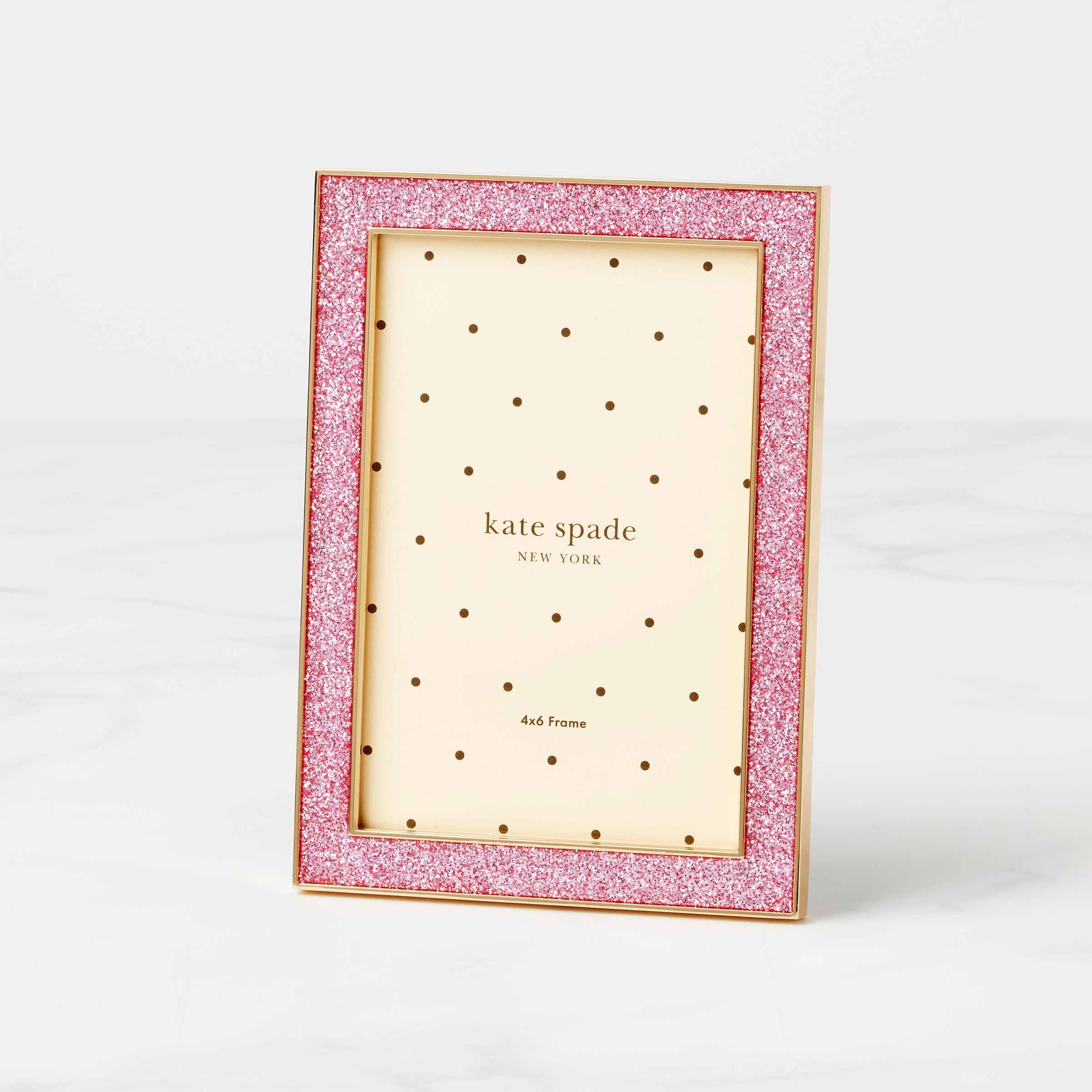 "Sitting Pretty 4"" X 6"" Pink Glitter Frame"