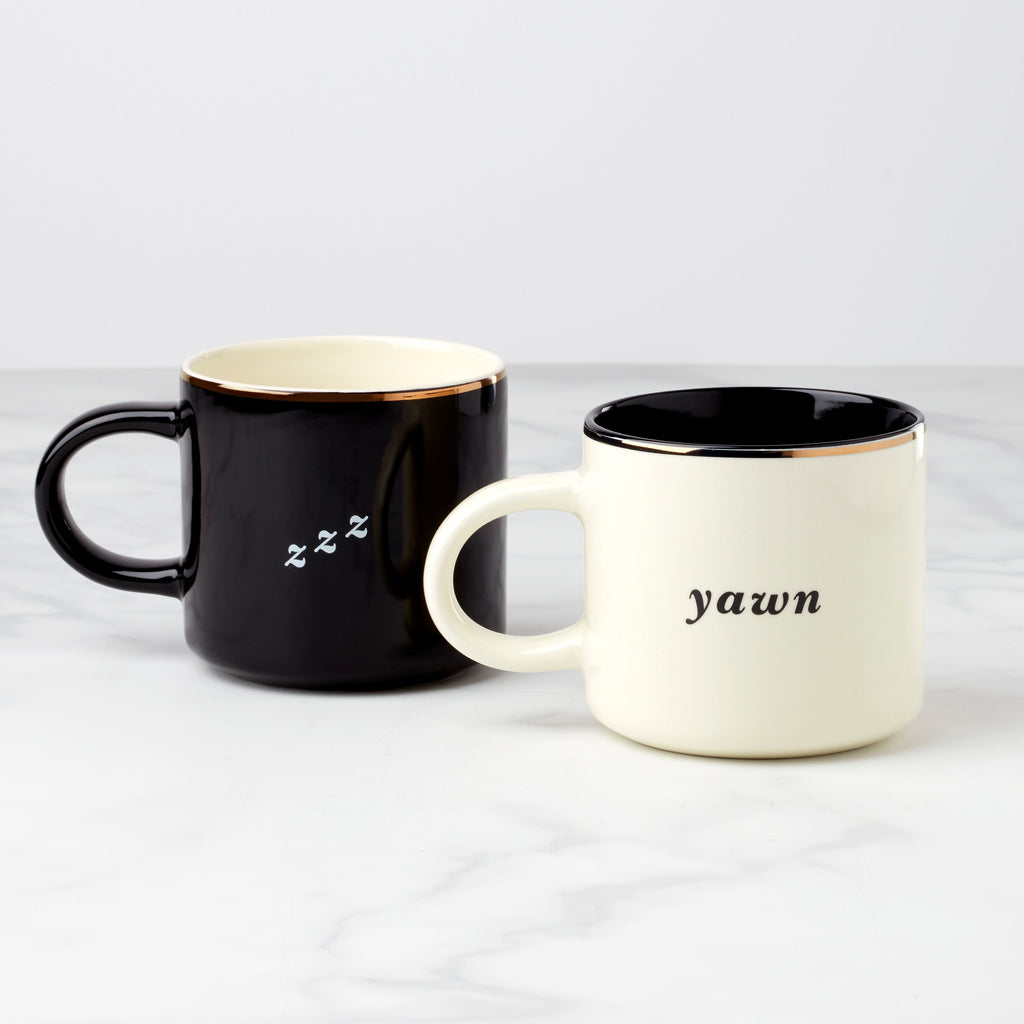 Two of a Kind Yawn & Zzz Mugs - Set of 2