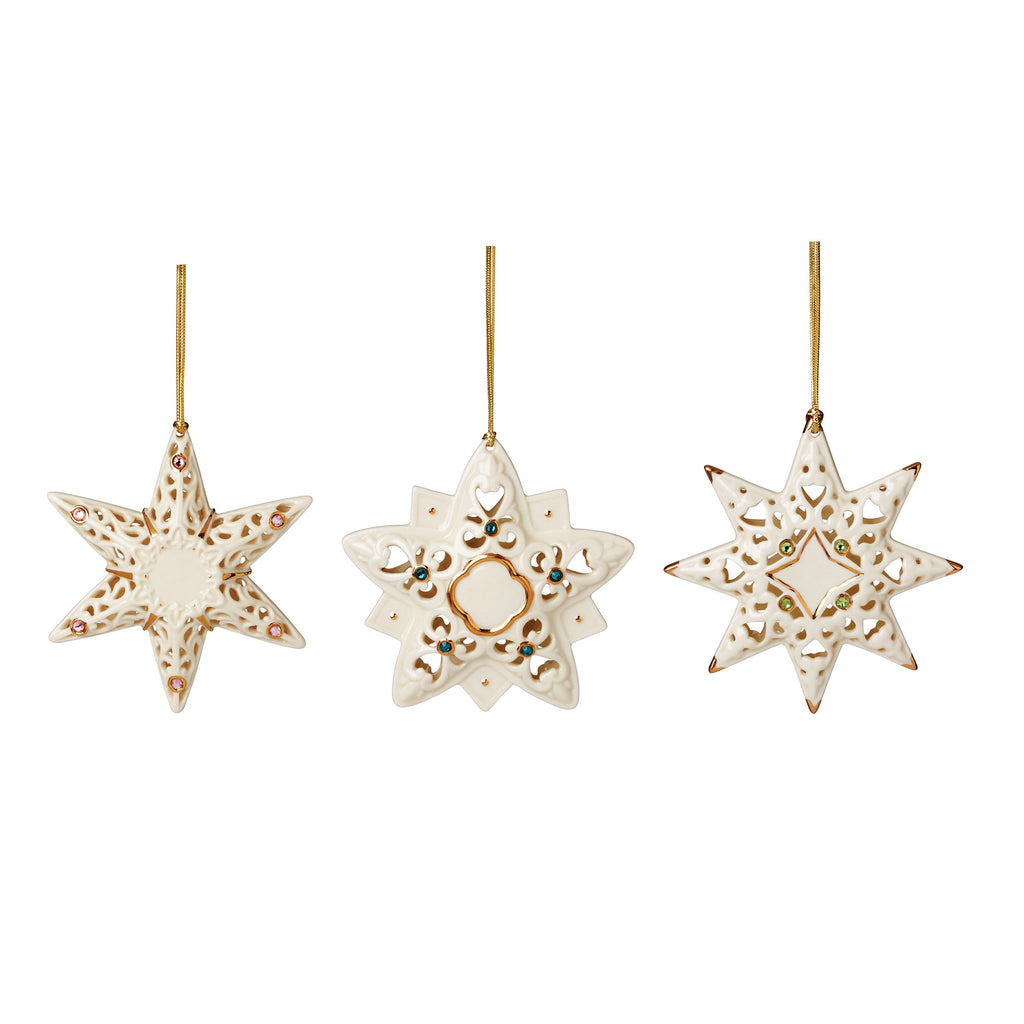 Pierced Star Ornaments - Set Of 3