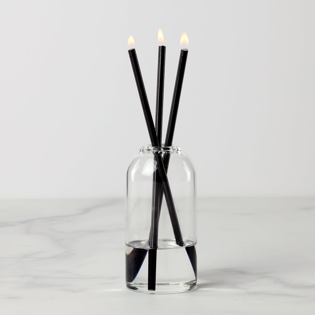 Wylie Signature Everlasting Candle - Clear/Black