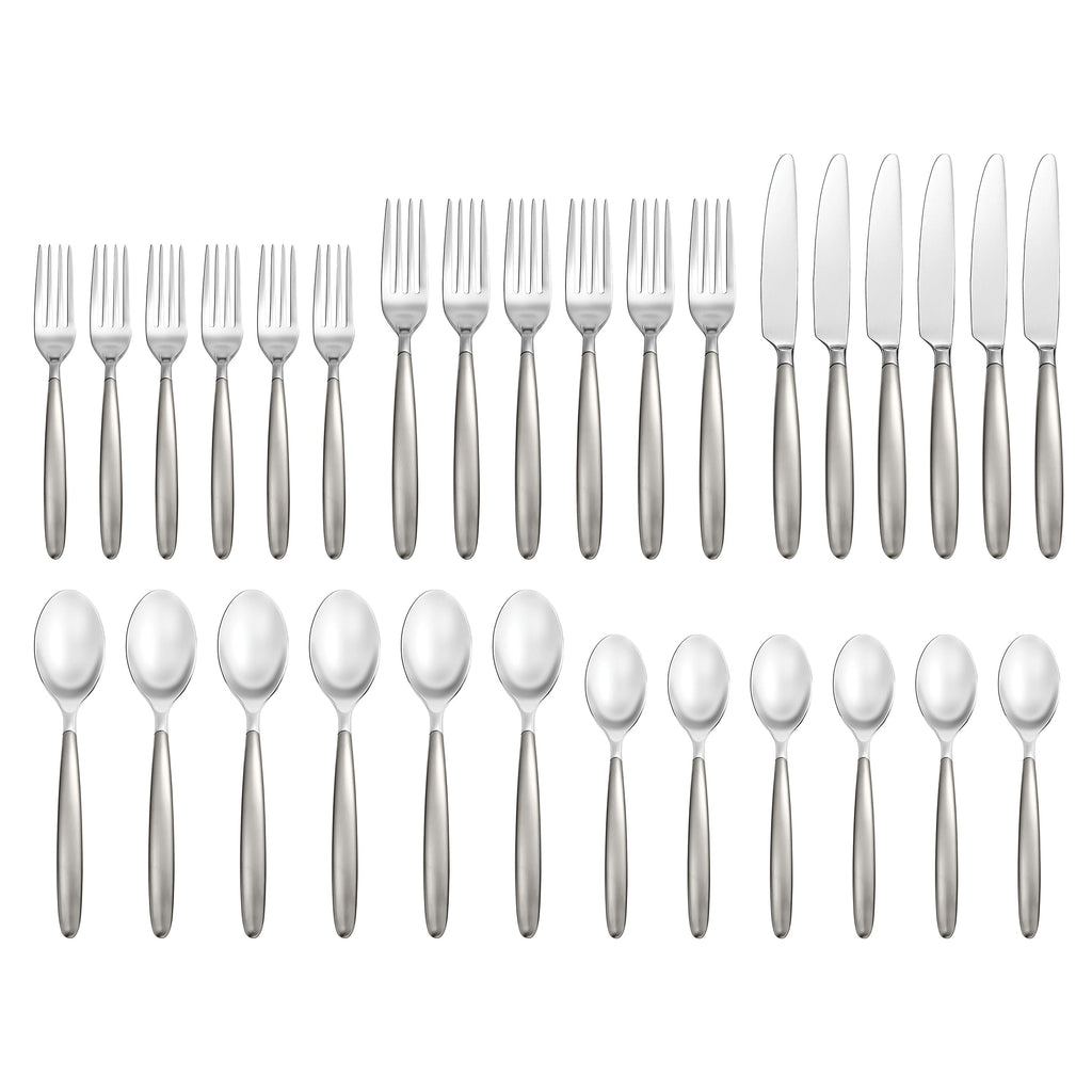 Tidal Frosted 30 Piece Flatware Kit