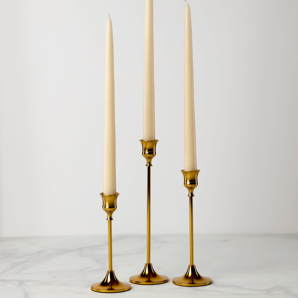 Classica 3-Piece Gold Candle Holder Set