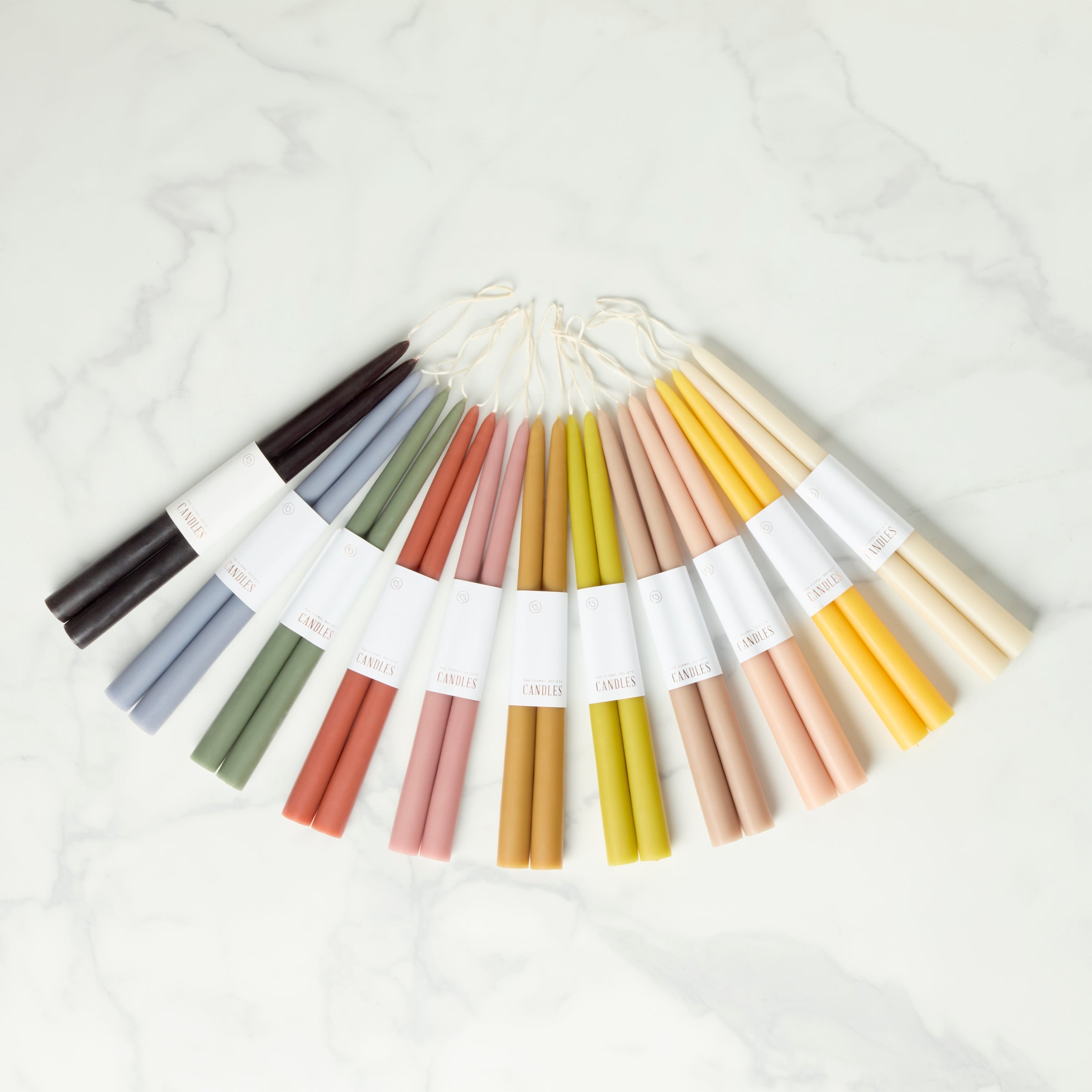 "Dipped 12"" Taper Candle Pair - Greige"