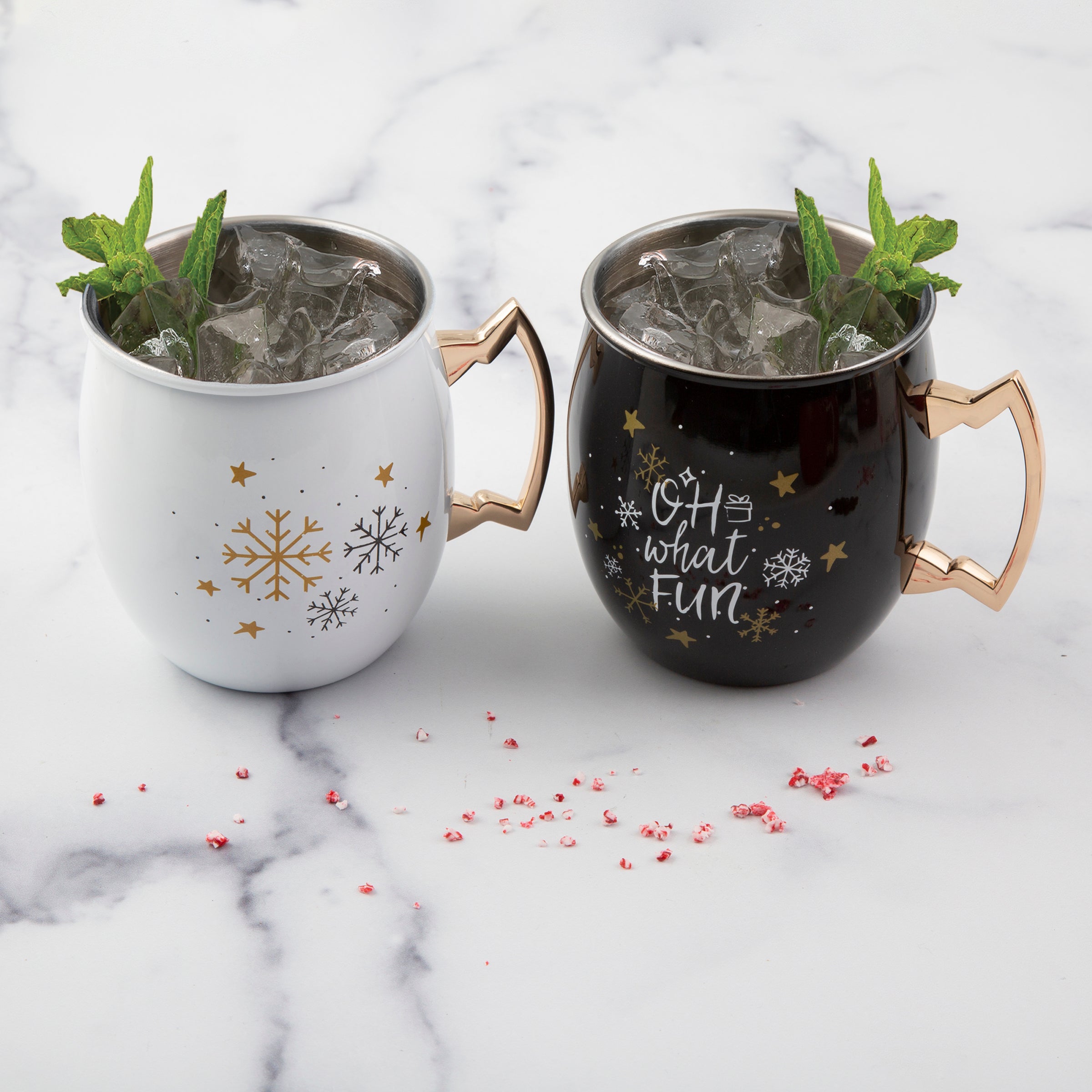 Oh What Fun Moscow Mule Mugs - Set Of 2