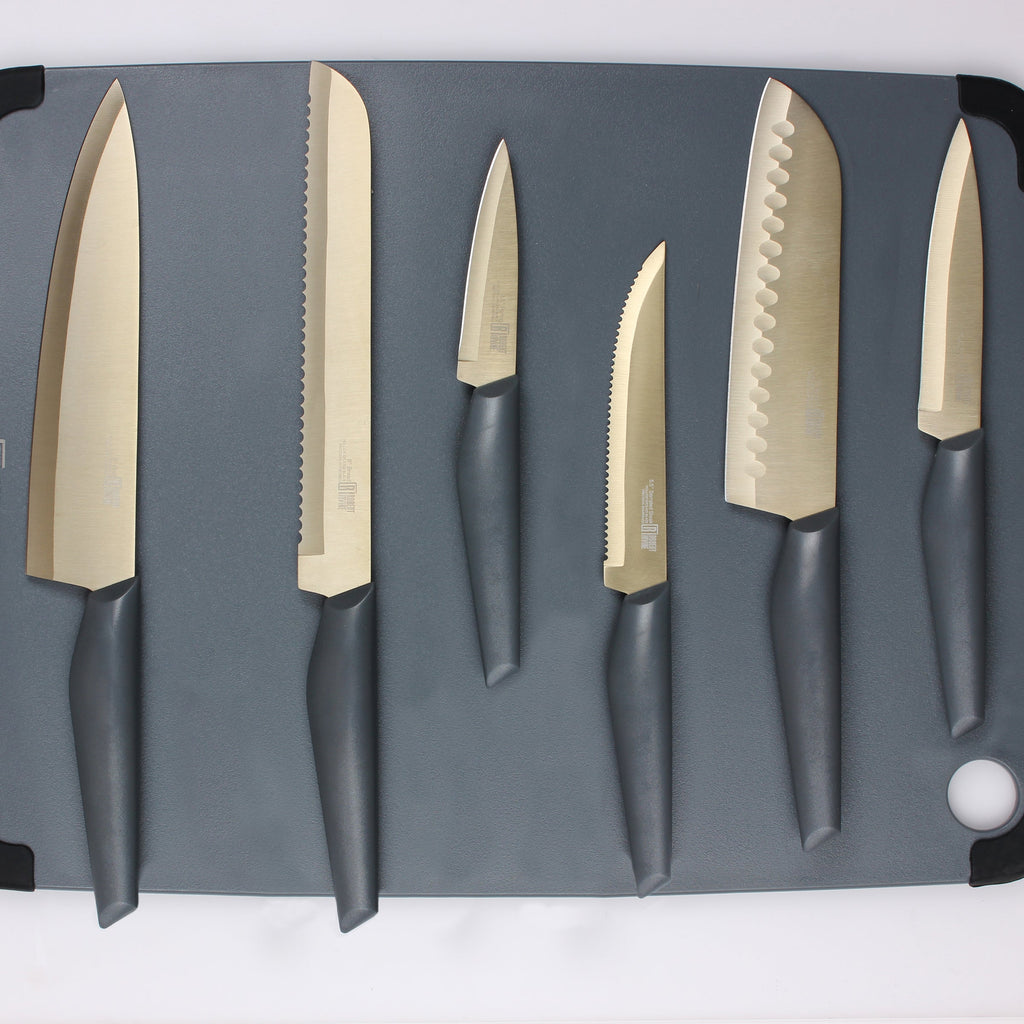 Robert Irvine 10 Piece Cutlery Set - Grey and Champagne