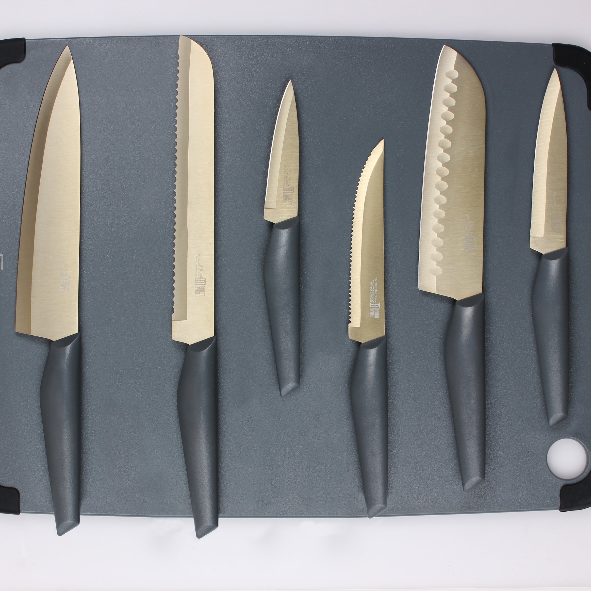 Robert Irvine 10 Piece Cutlery Set - Grey and Champagne