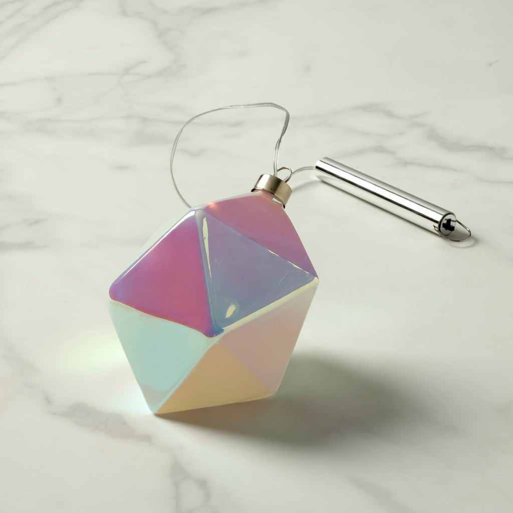 Winter Gems Led Lit Prism Ornament