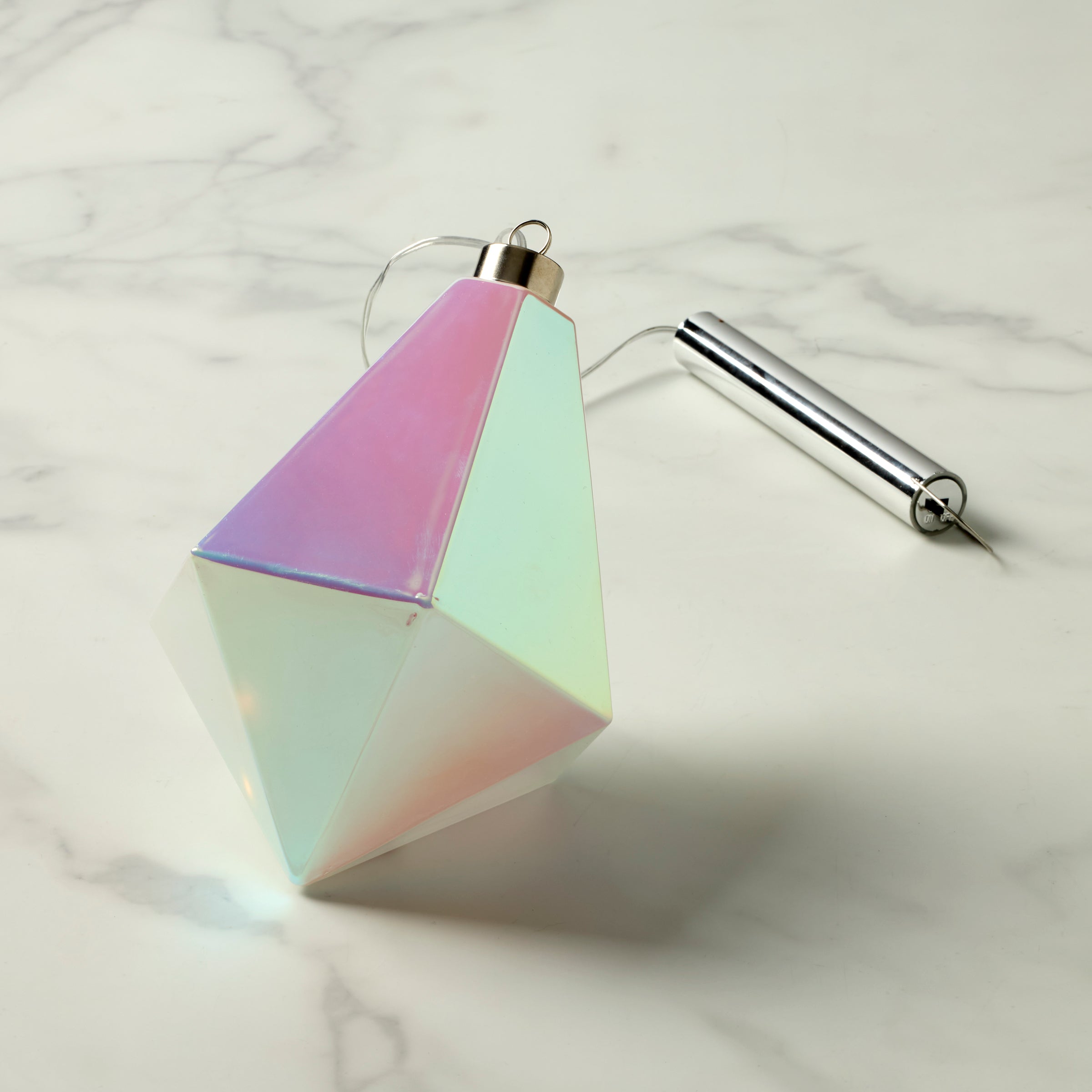 Winter Gems Led Lit Diamond Ornament