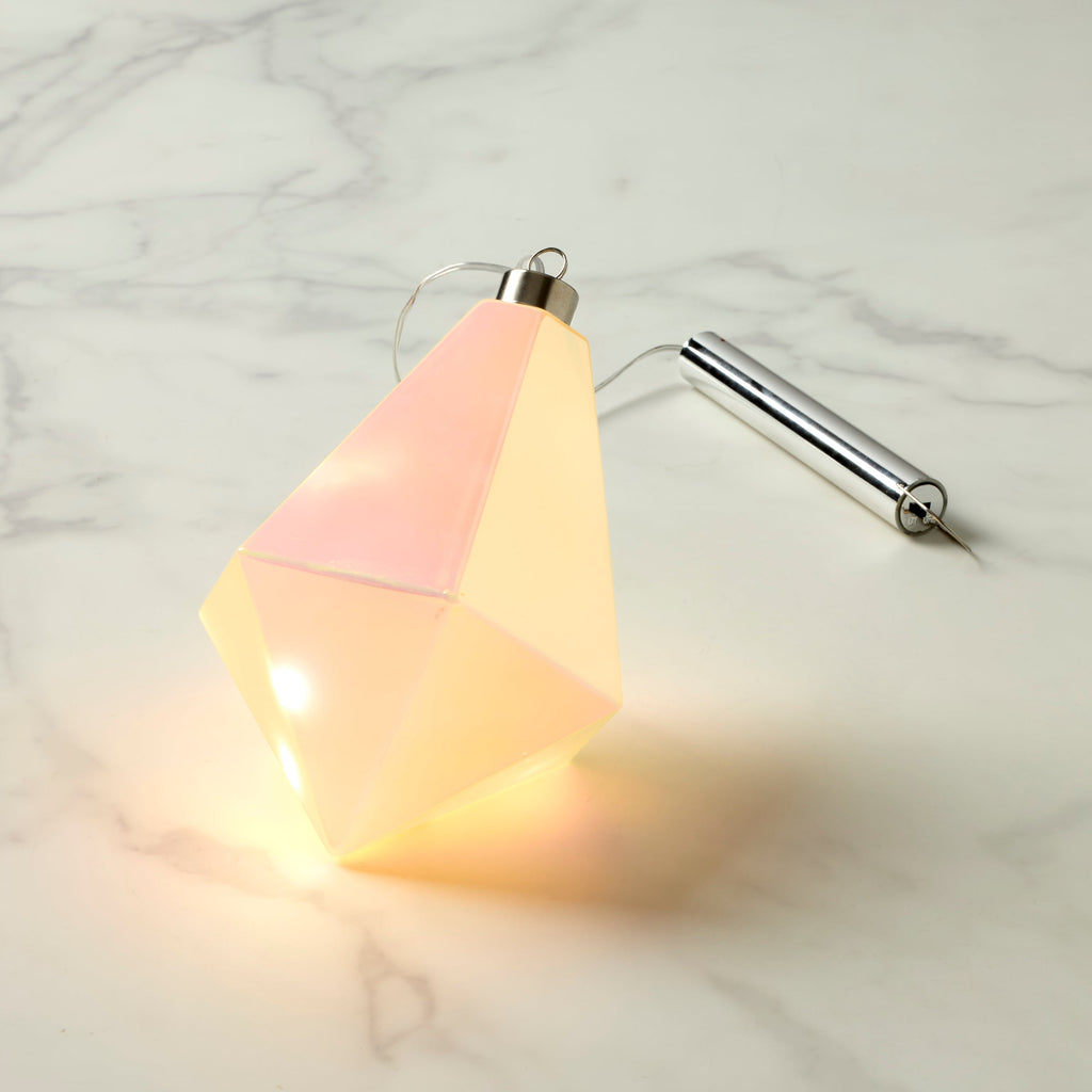 Winter Gems Led Lit Diamond Ornament