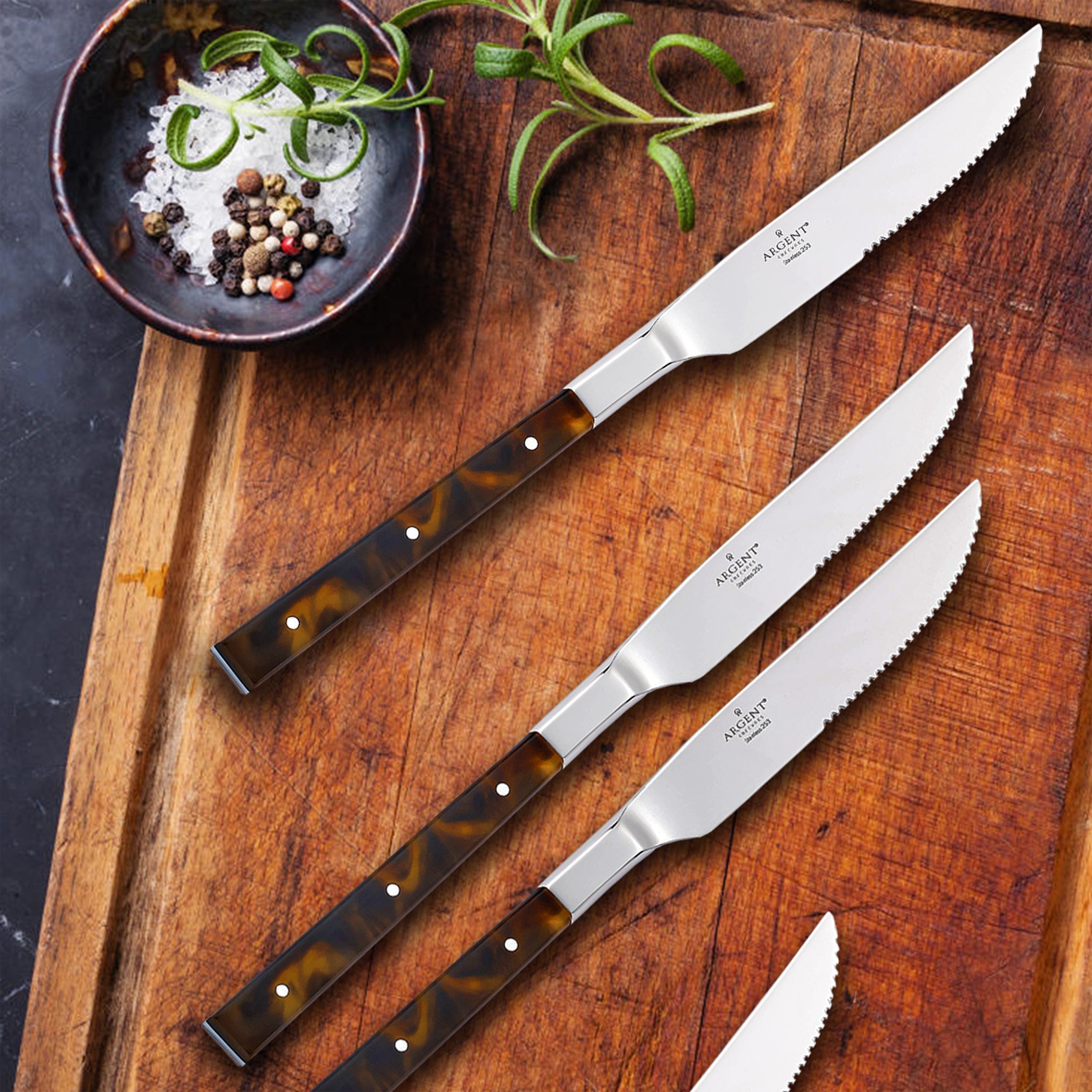 St. Laurent Tortoise Steak Knives Set of 4