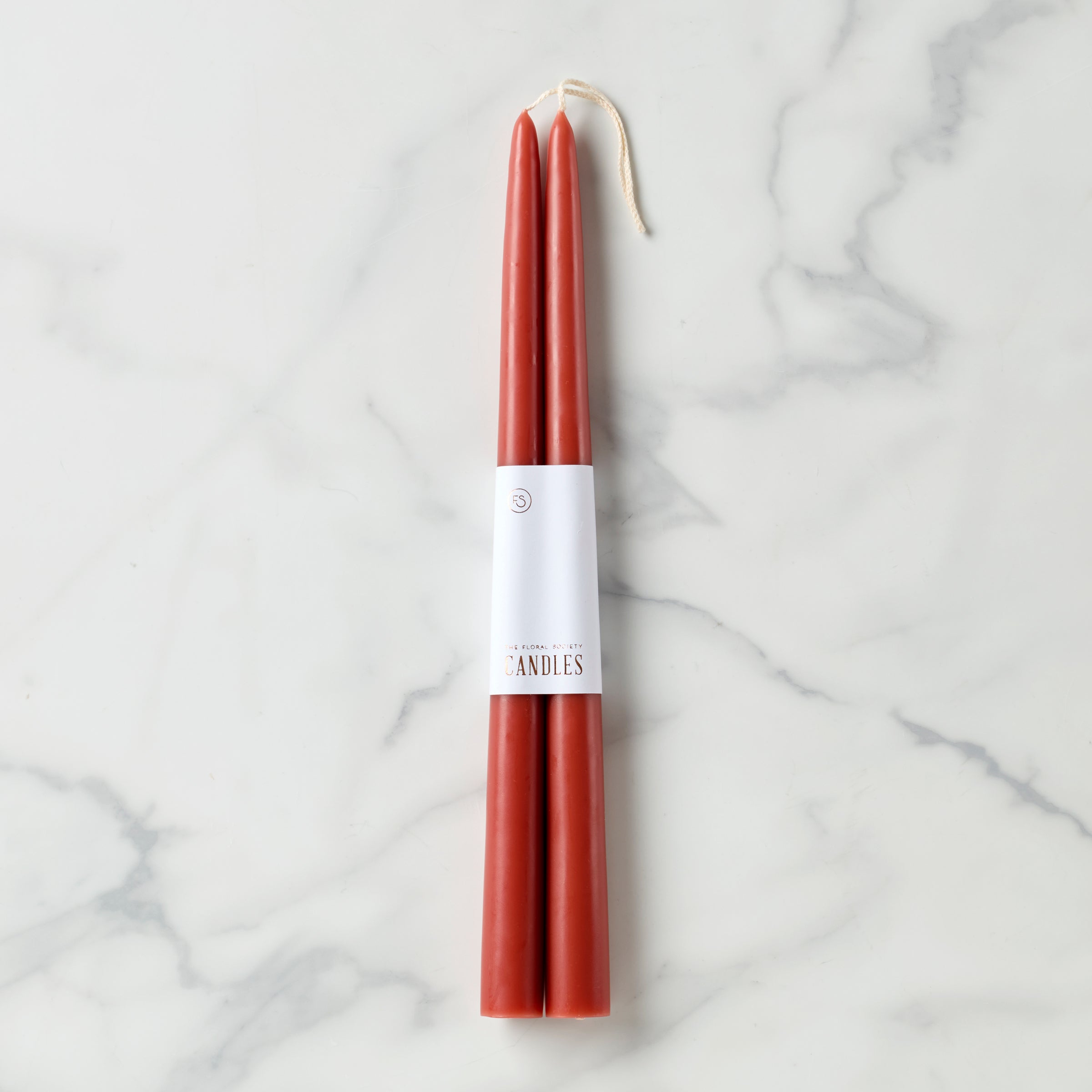 "Dipped 12"" Taper Candle Pair - Clay"