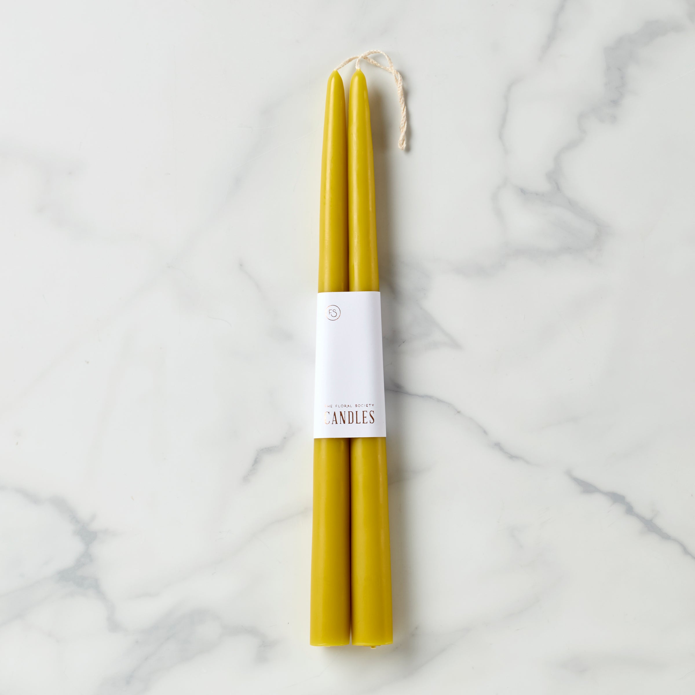 "Dipped 12"" Taper Candle Pair - Citrine"