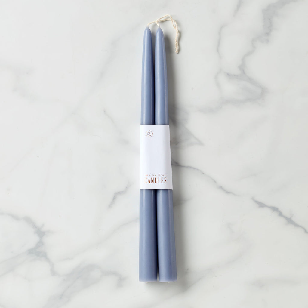 "Dipped 12"" Taper Candle Pair - Heron"