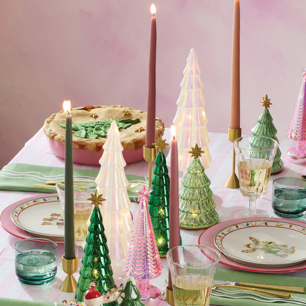 "Dipped 12"" Taper Candle Pair - Moss"